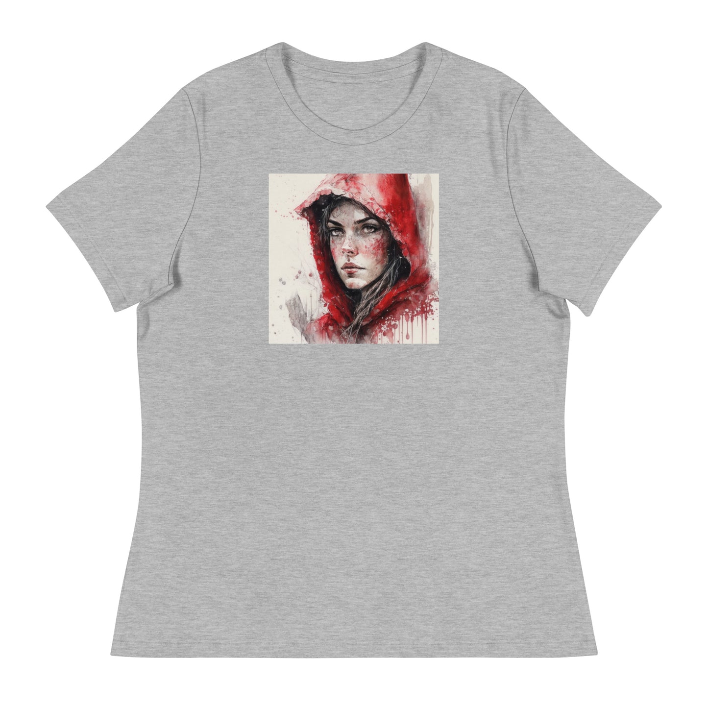 Little Red Riding Hood Portrait Women's T-Shirt Athletic Heather