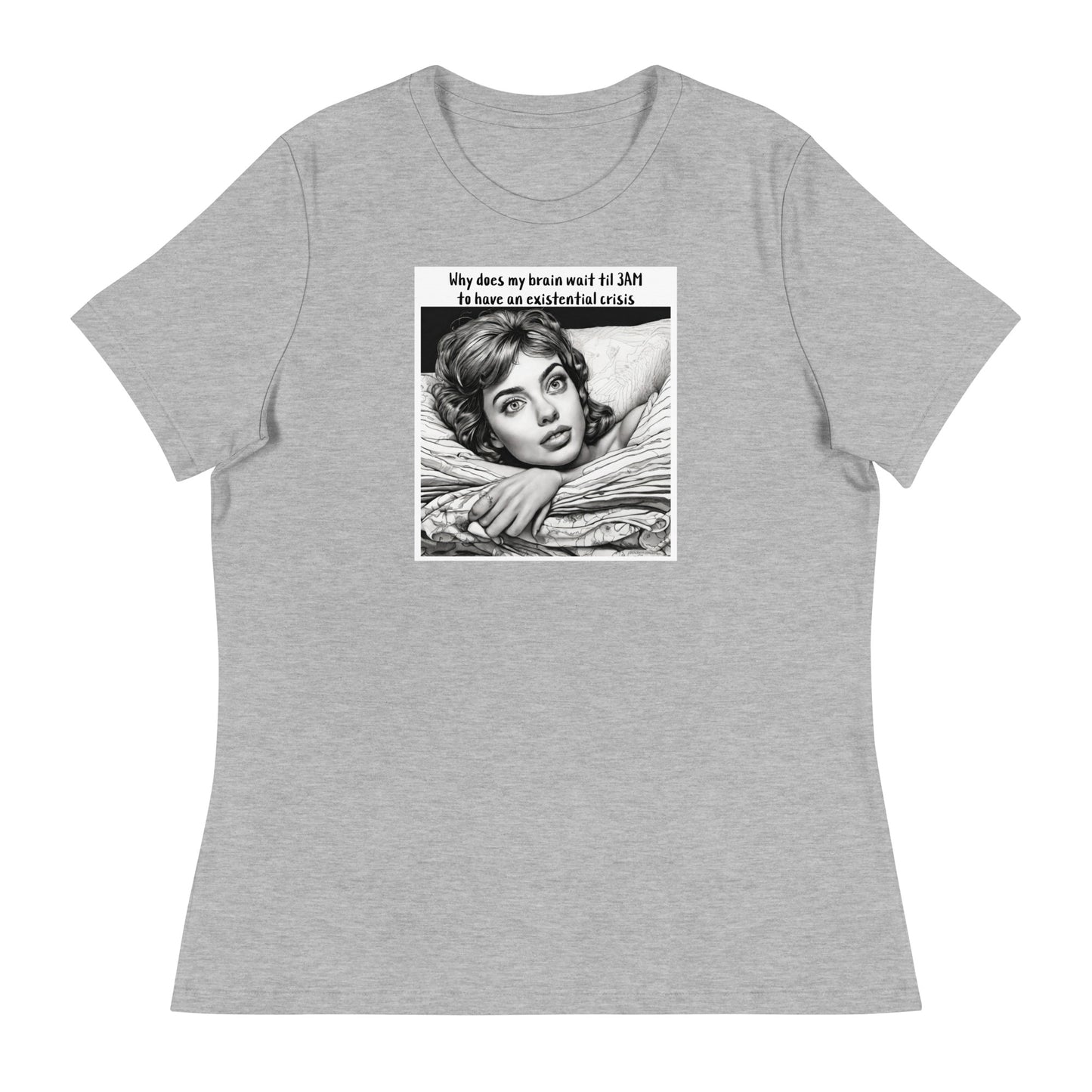 3AM Existential Crisis Women's Funny T-Shirt Athletic Heather