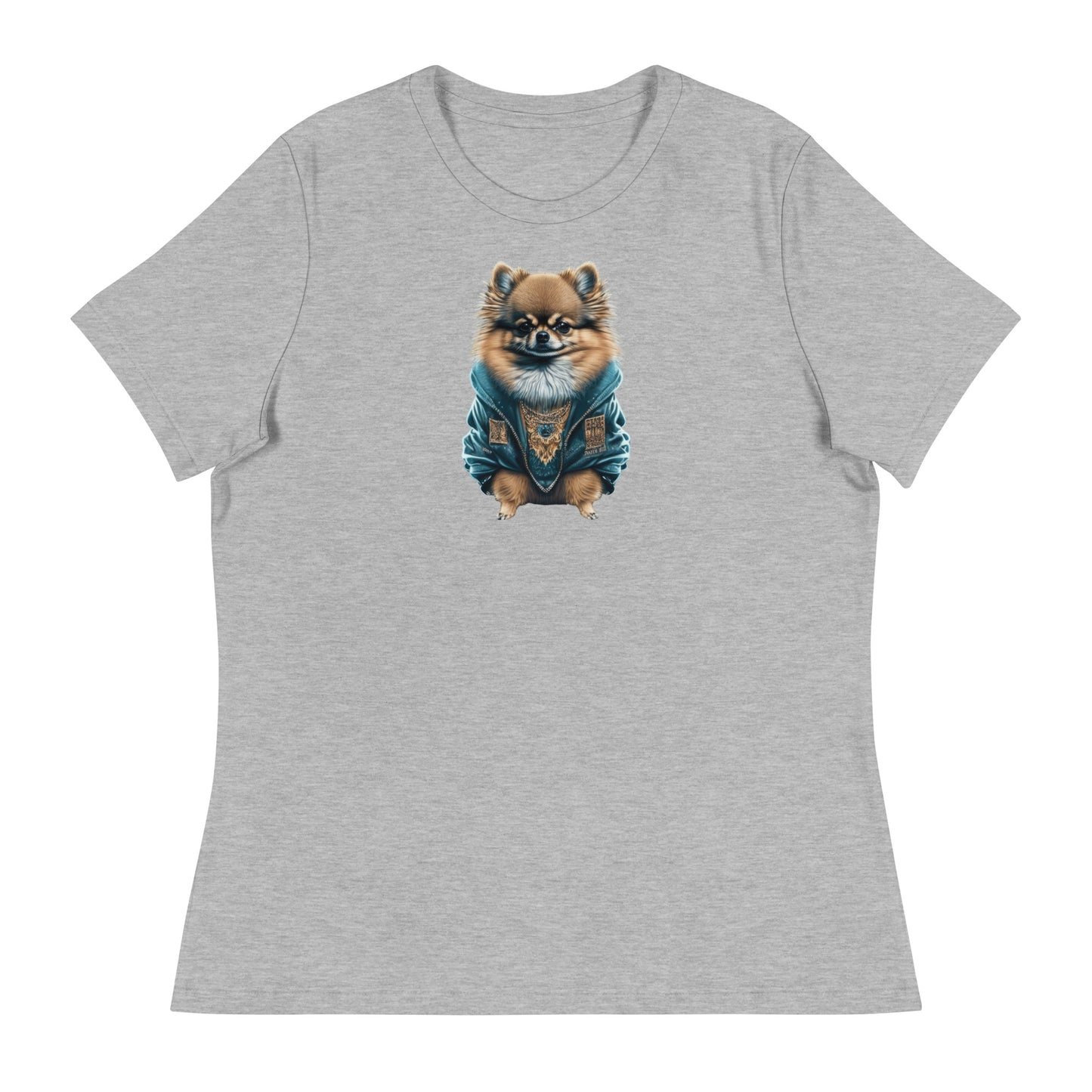 Fancy Pomeranian Women's Dog Lover T-Shirt Athletic Heather