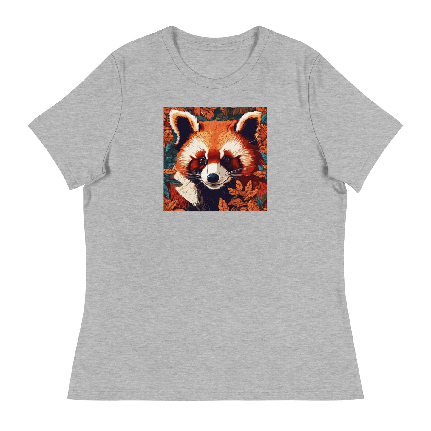 Red Panda Women's Animal Lover T-Shirt Athletic Heather