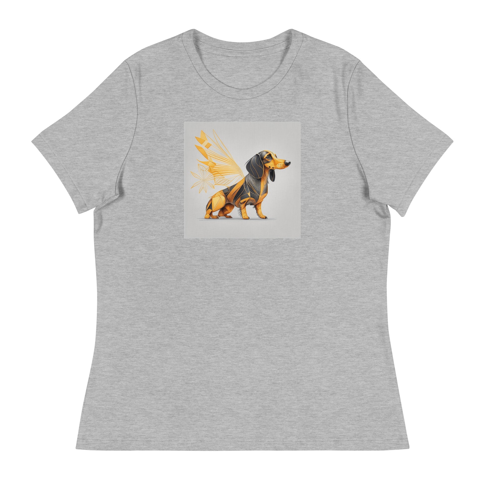 Dachshund with Wings Women's Dog Lover T-Shirt Athletic Heather