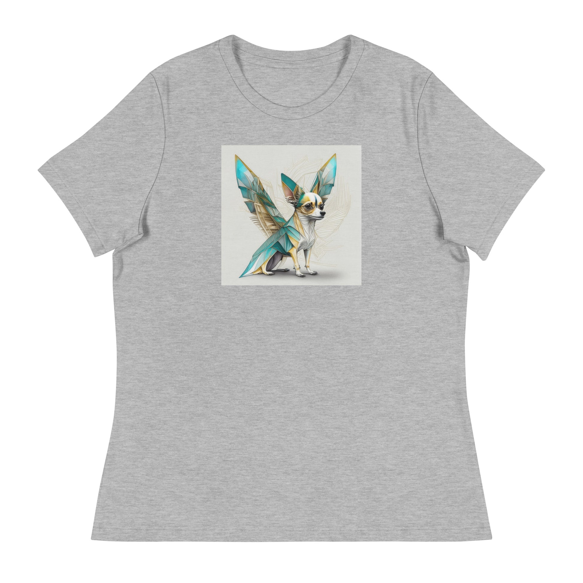 Chihuahua with Wings Women's Dog Lover T-Shirt Athletic Heather