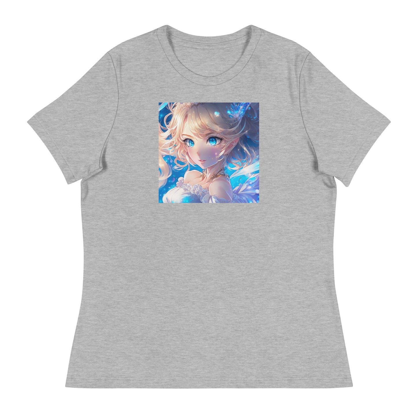 Cute Anime Princess Women's Graphic Tee Athletic Heather