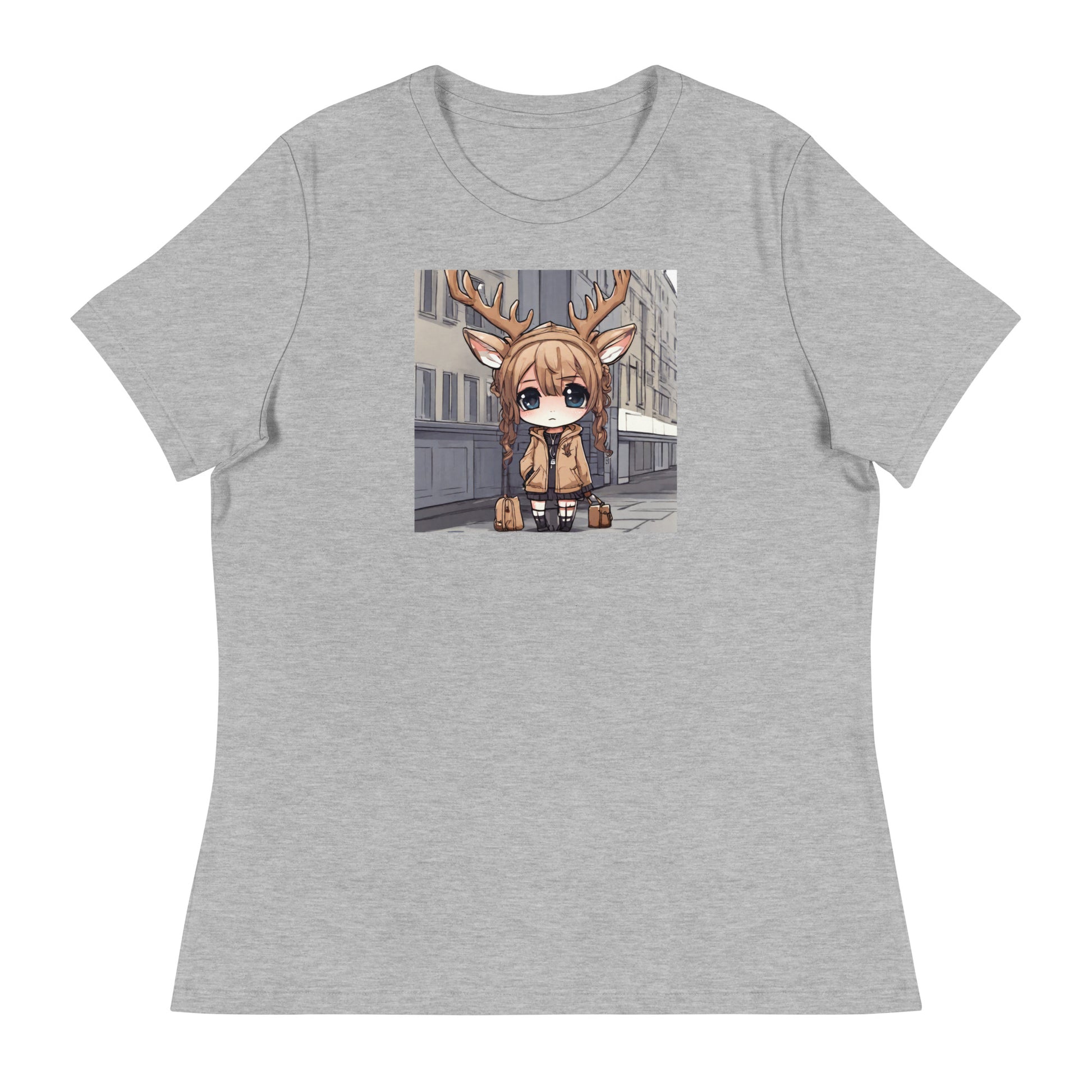 Spirit of the Deer Women's Anime T-Shirt Athletic Heather