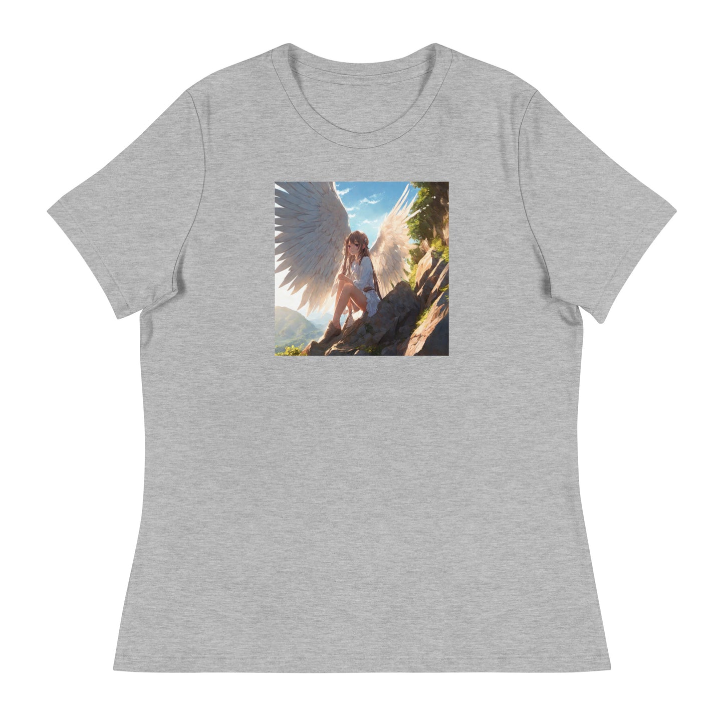 Beautiful Angel Women's Anime T-Shirt Athletic Heather