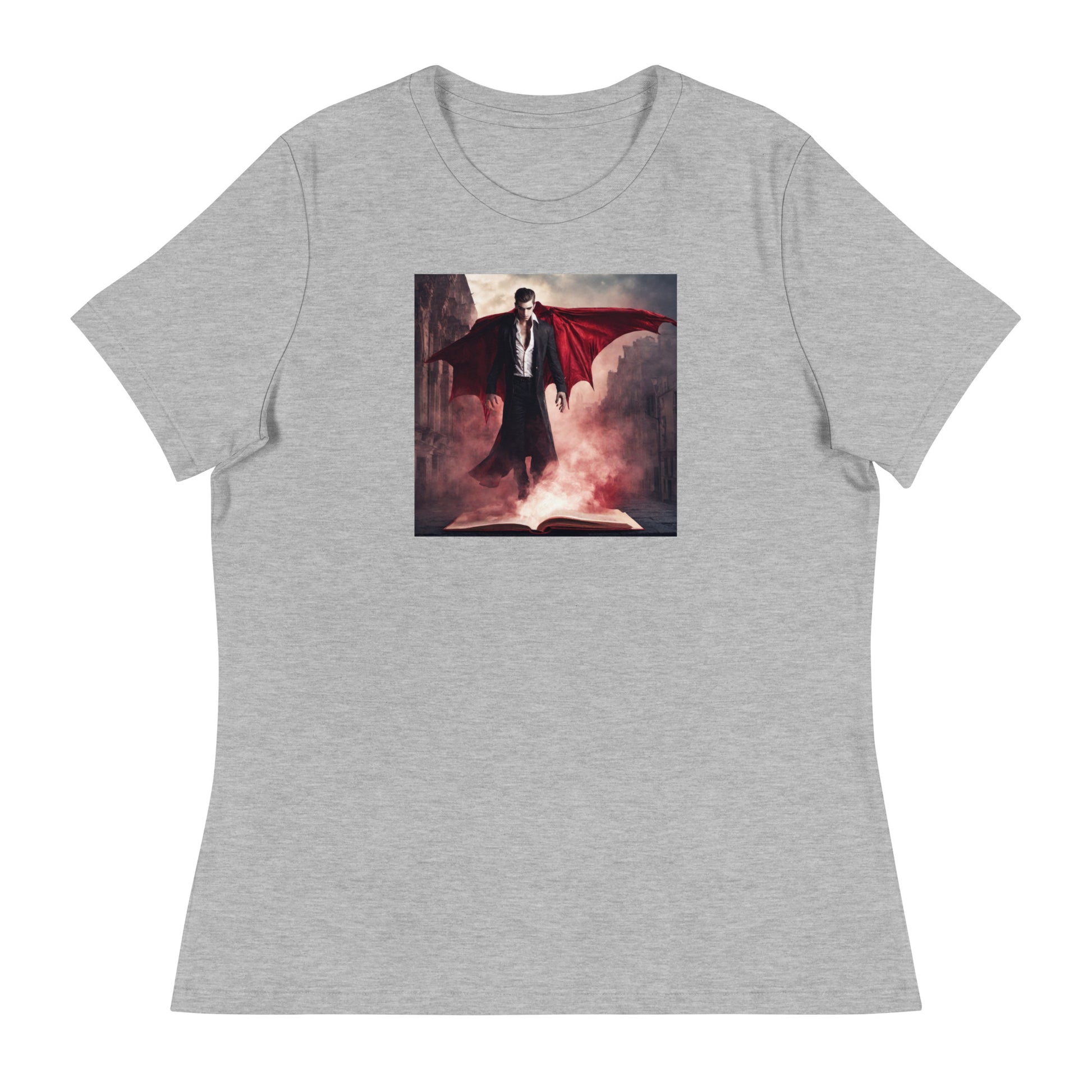 Women's Vampire Book Lover T-Shirt Athletic Heather