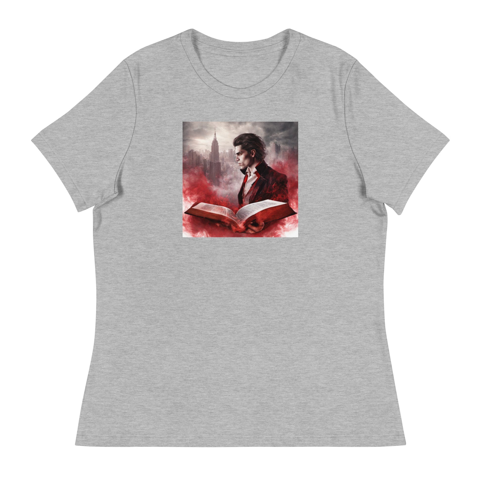 Women's Vampire Book Fan T-Shirt Athletic Heather