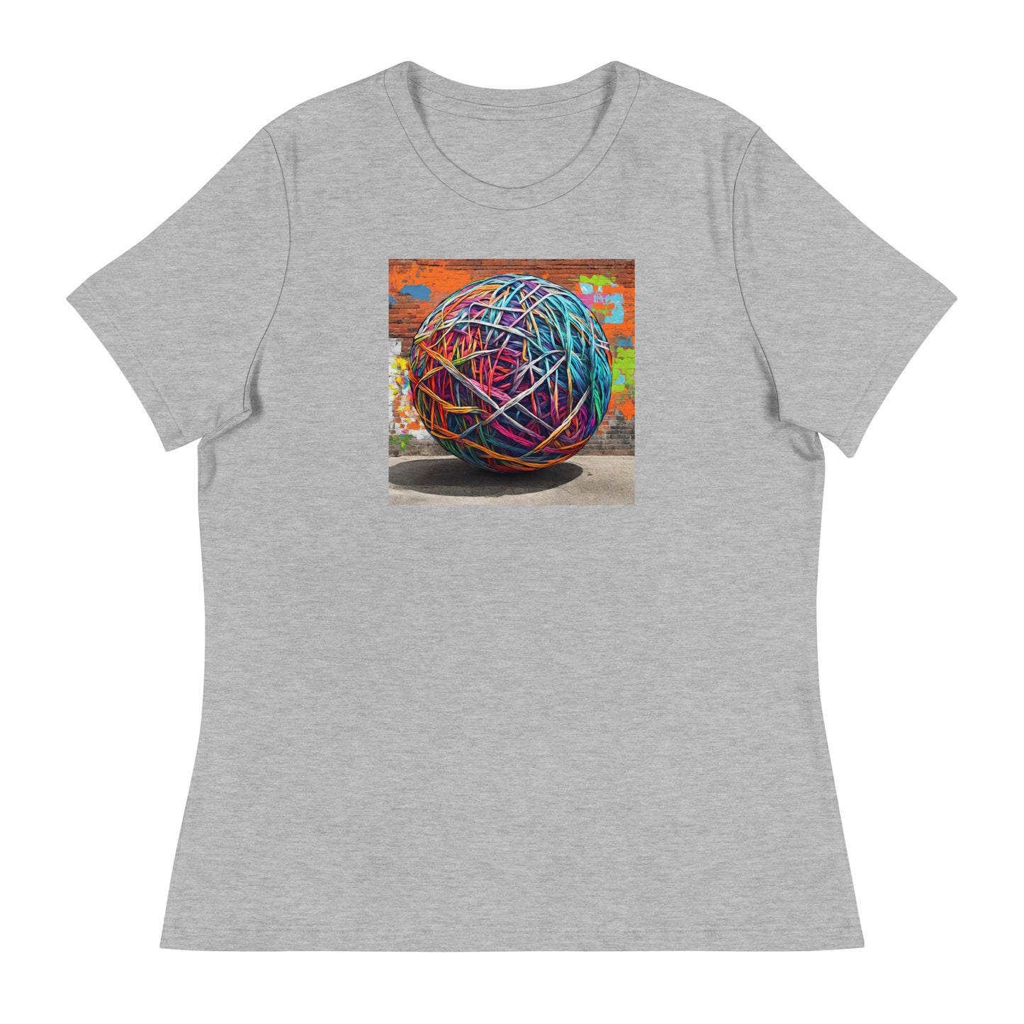 Ball of Yarn Women's Crochet and Knitting Lover T-Shirt Athletic Heather