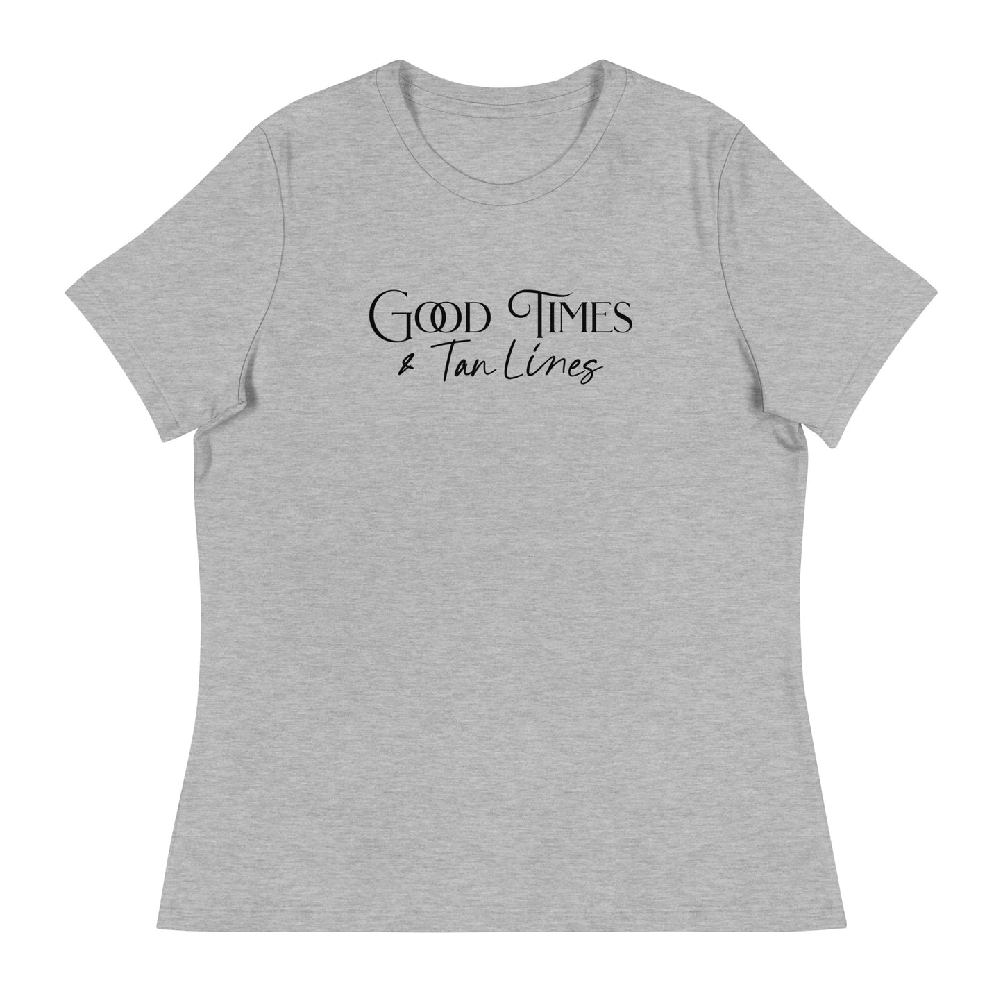 Good Times & Tan Lines Women's Summer T-Shirt Athletic Heather