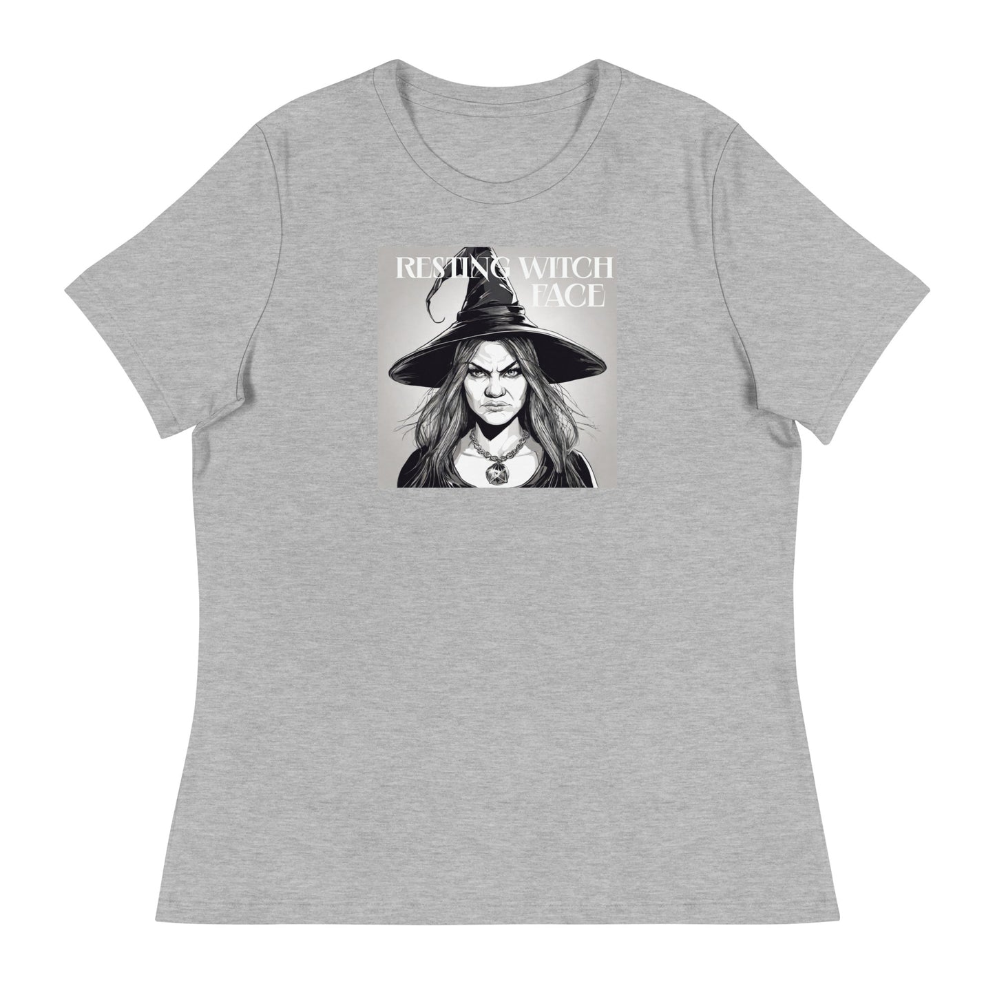 Resting Witch Face Women's Halloween T-Shirt Athletic Heather