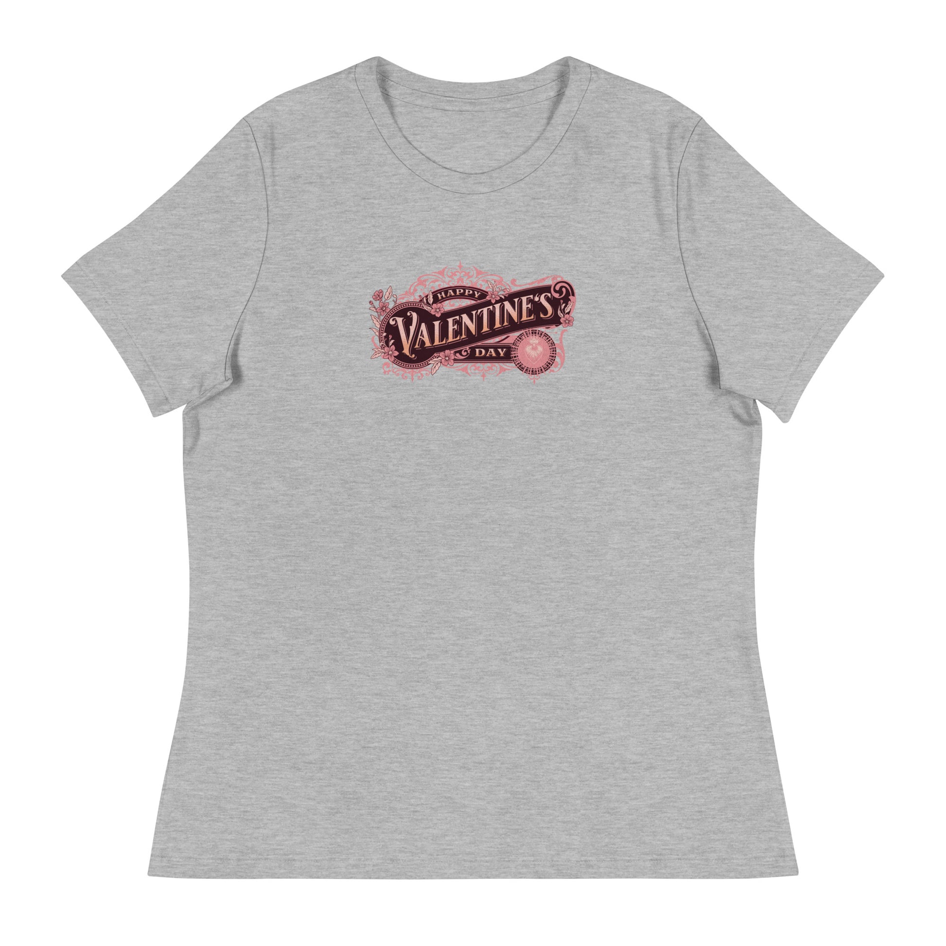 Women's Happy Valentine's Day T-Shirt Athletic Heather