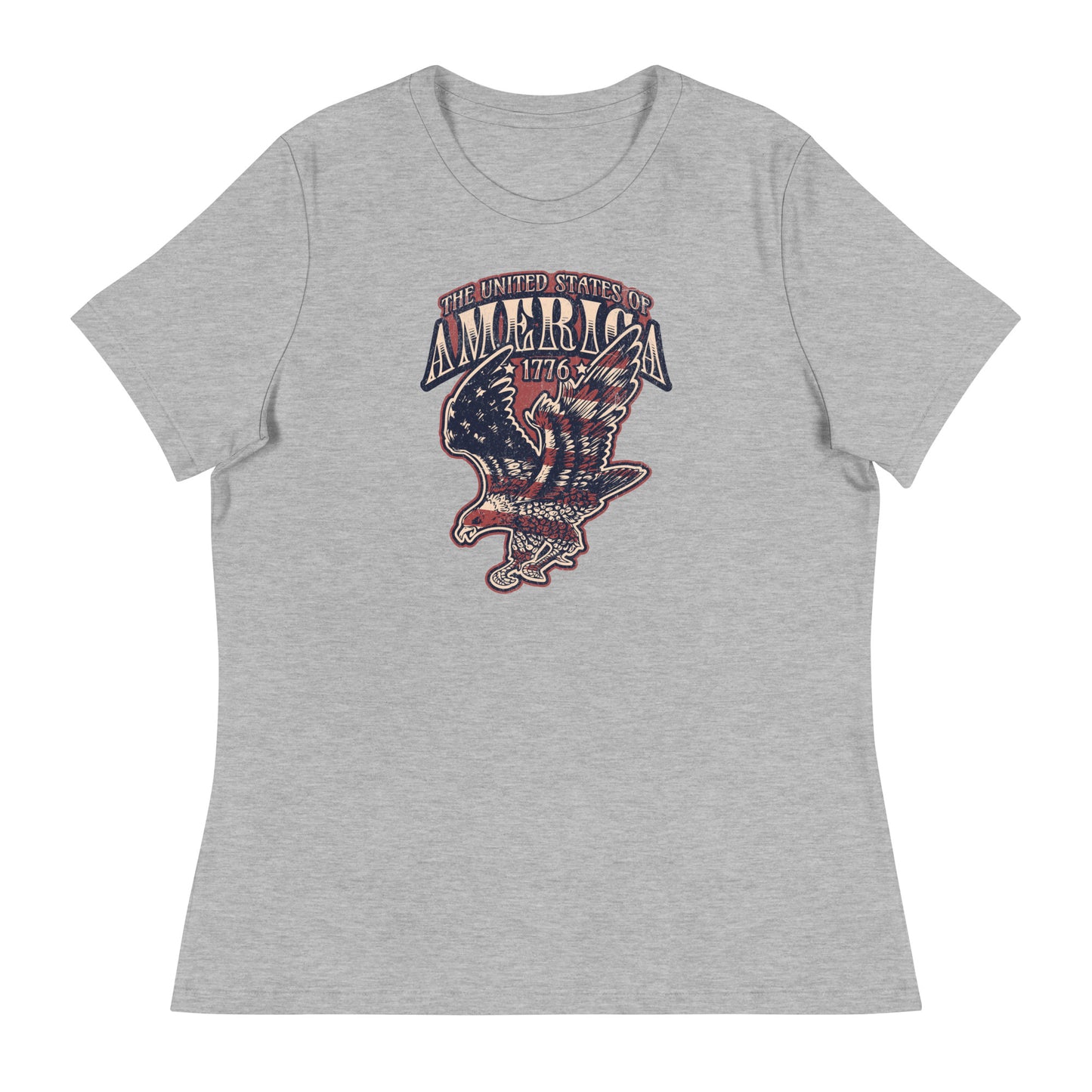 United States of America Independence Day Women's T-Shirt Athletic Heather