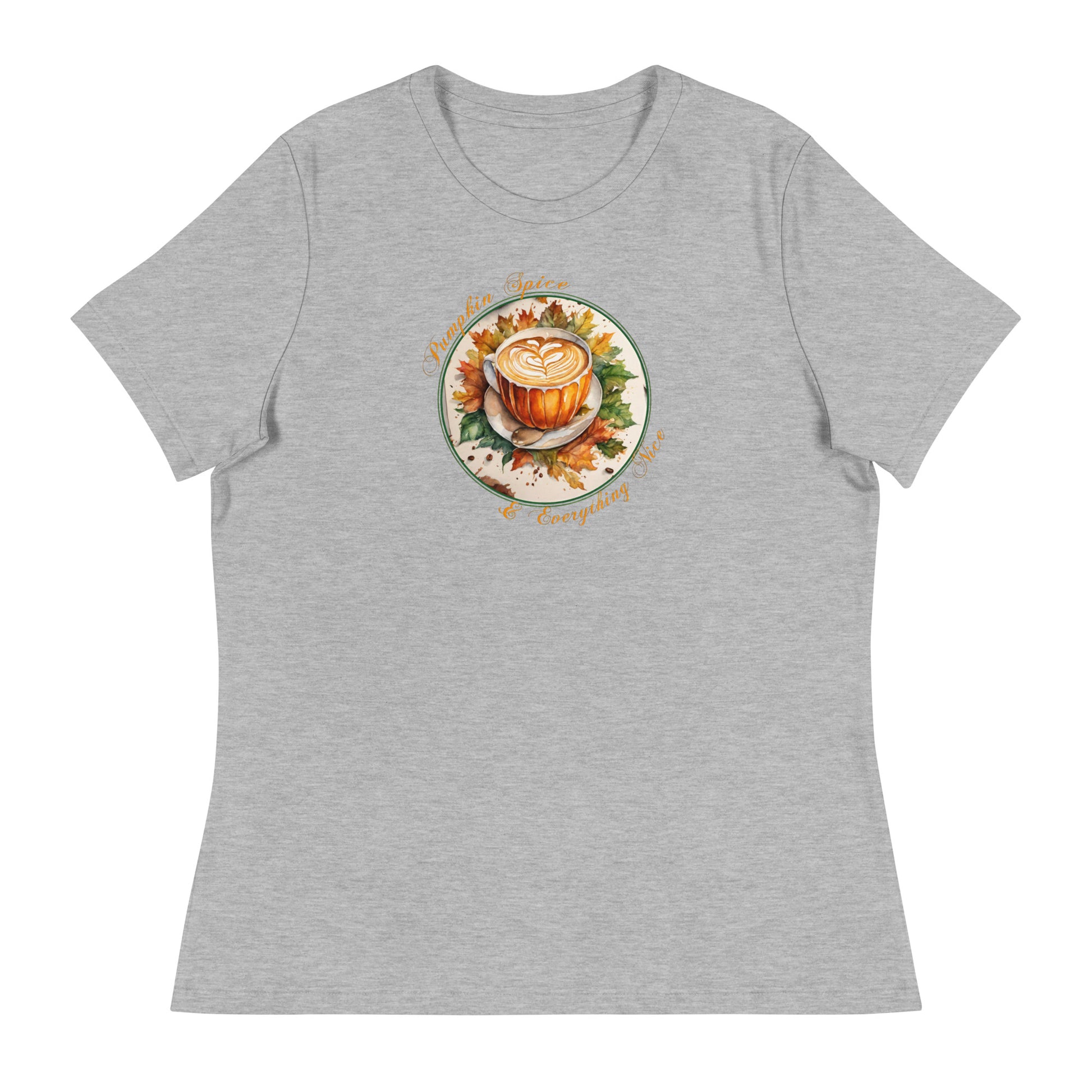 Pumpkin Spice & Everything Nice Women's Fall T-Shirt Athletic Heather