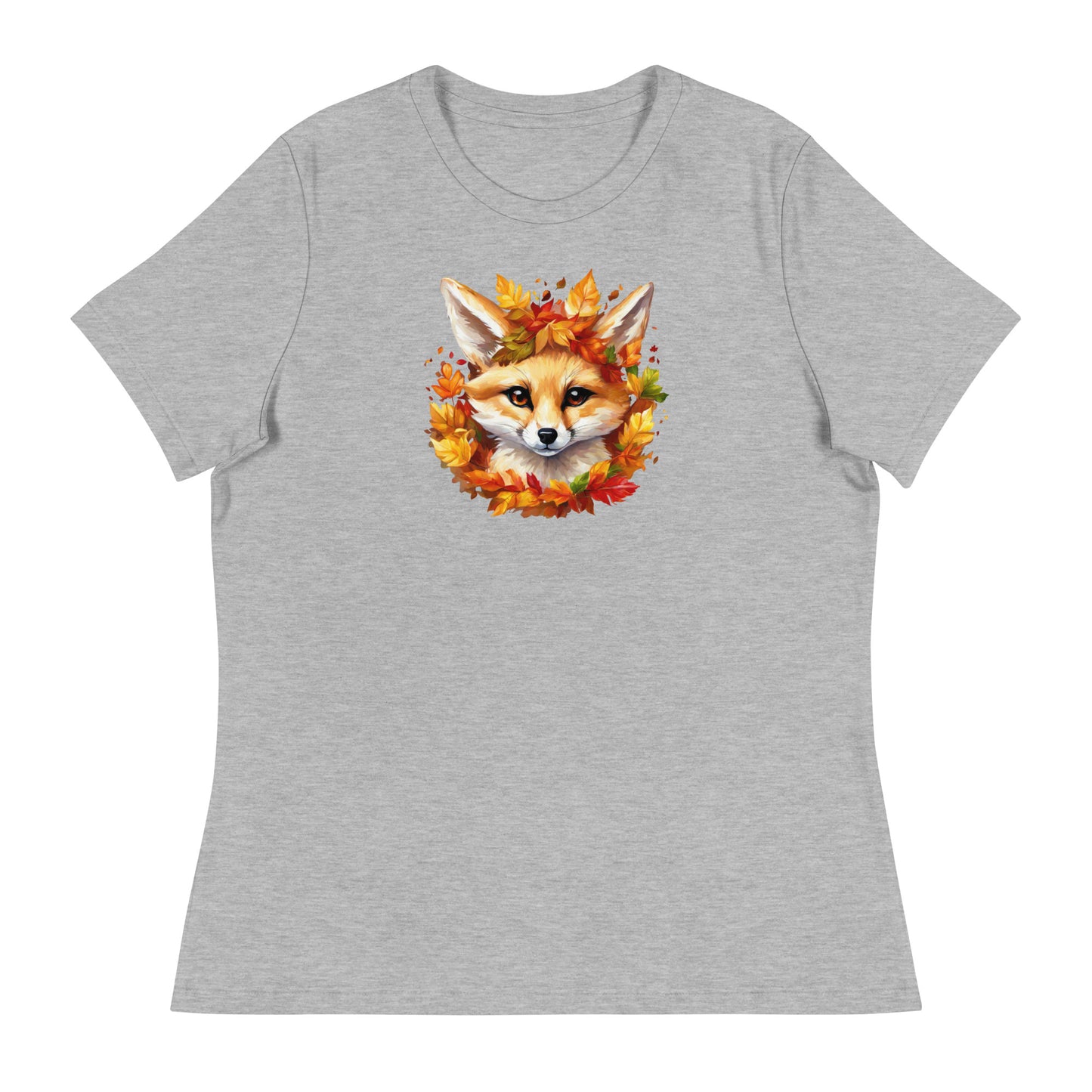 Autumn Fennec Fox Women's Fall T-Shirt Athletic Heather