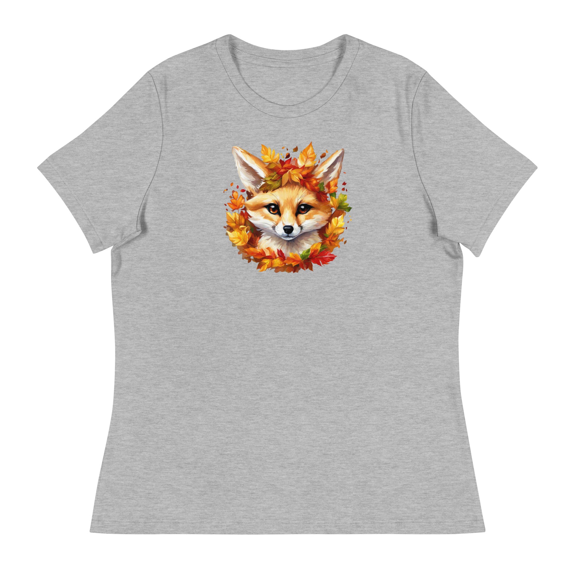 Autumn Fennec Fox Women's Fall T-Shirt Athletic Heather