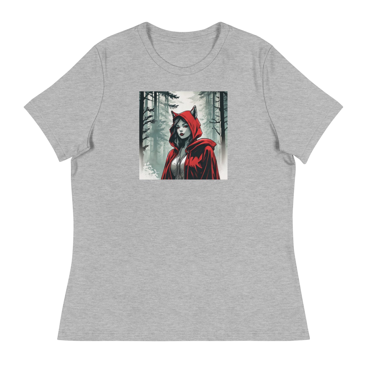 Modern Red Riding Hood Women's Fairy Tale T-Shirt Athletic Heather