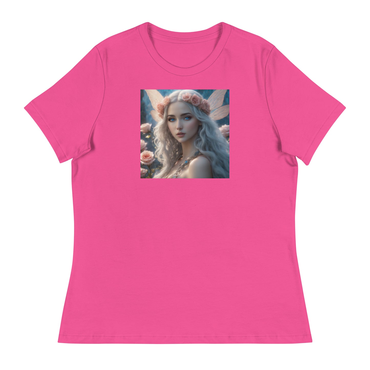 Rose Fairy Women's Fantasy T-Shirt Berry