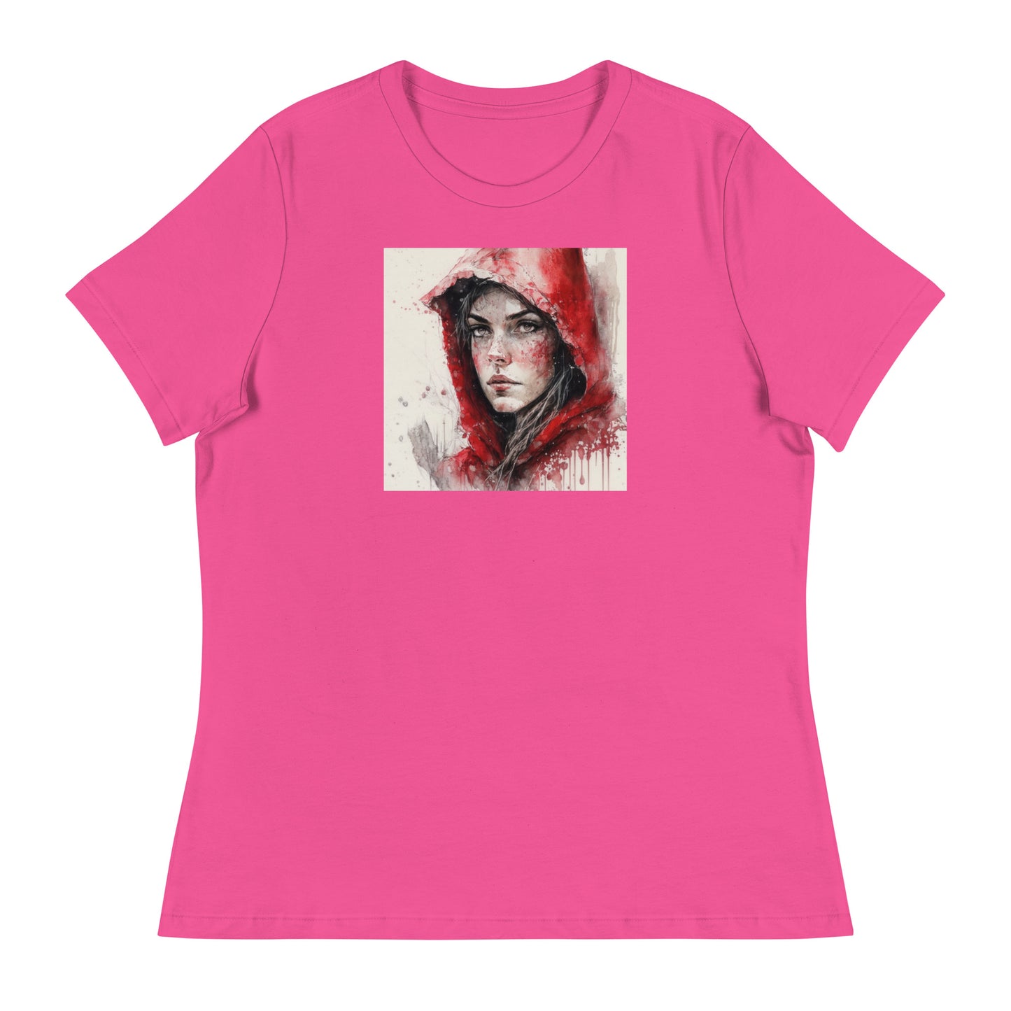 Little Red Riding Hood Portrait Women's T-Shirt Berry