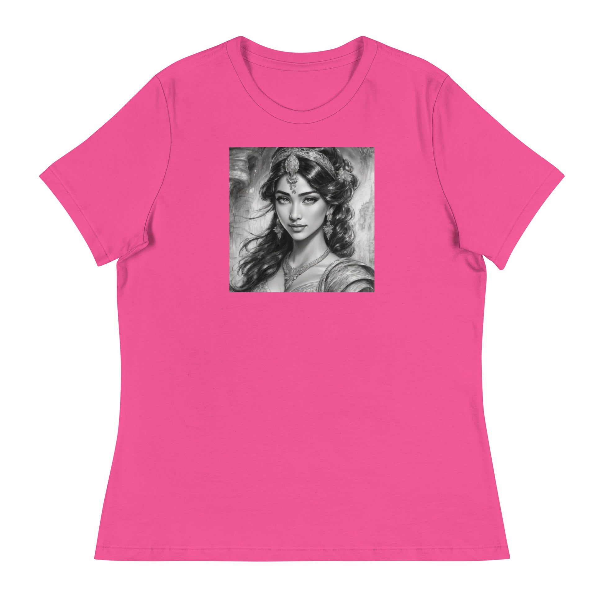 Princess Jasmine Pencil Sketch Women's T-Shirt Berry