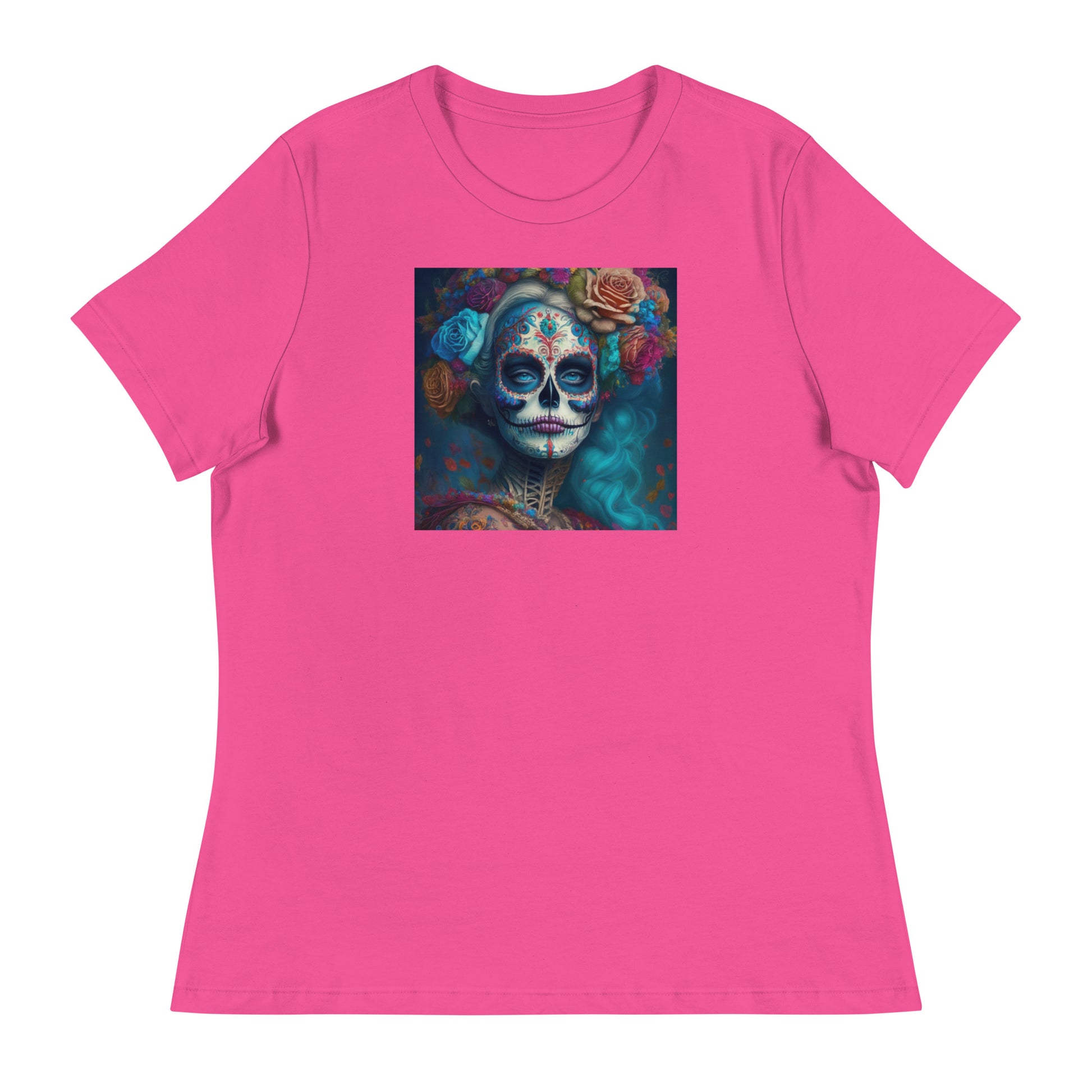 Day of the Dead Makeup Princess Women's T-Shirt Berry