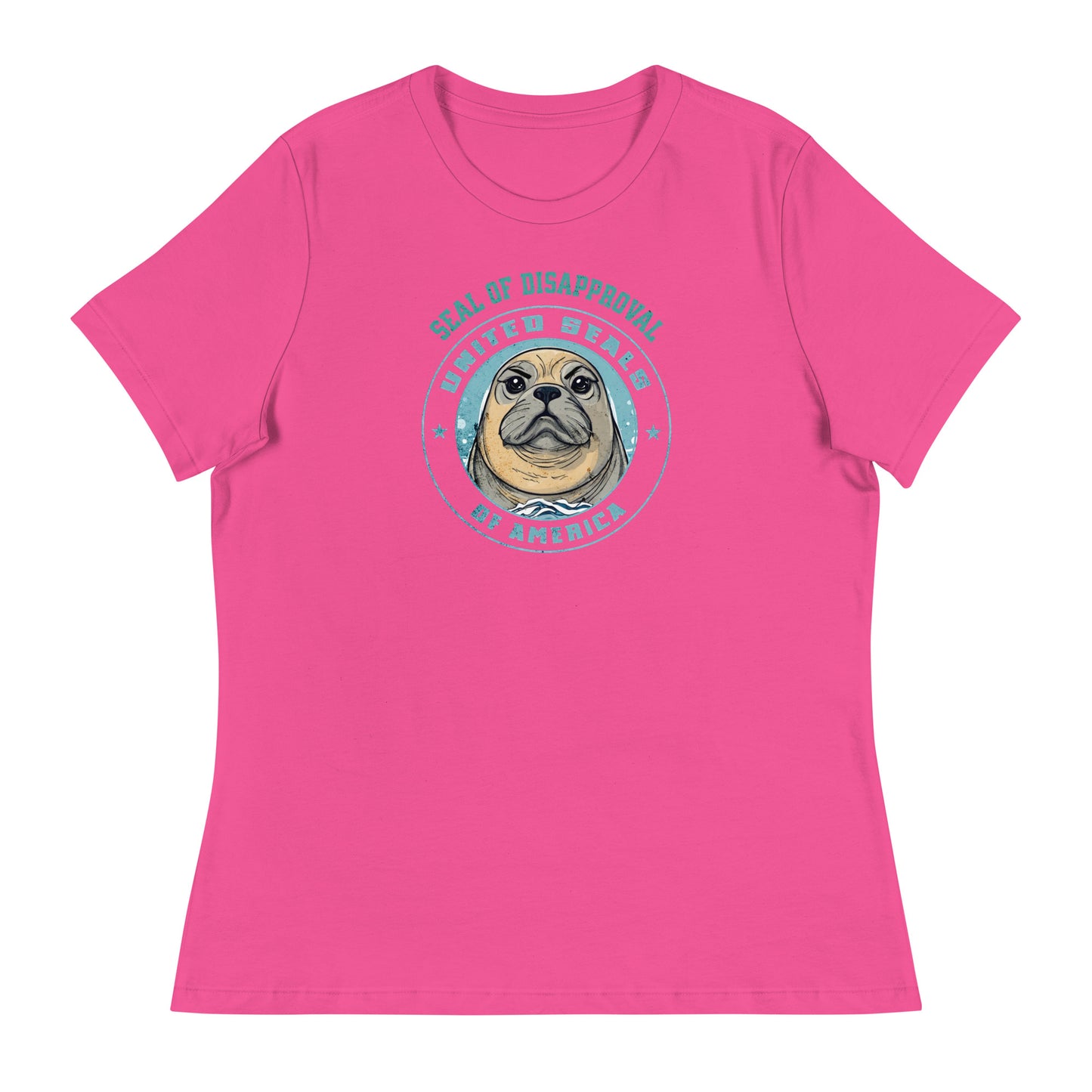 Seal of Disapproval Women's Funny T-Shirt Berry