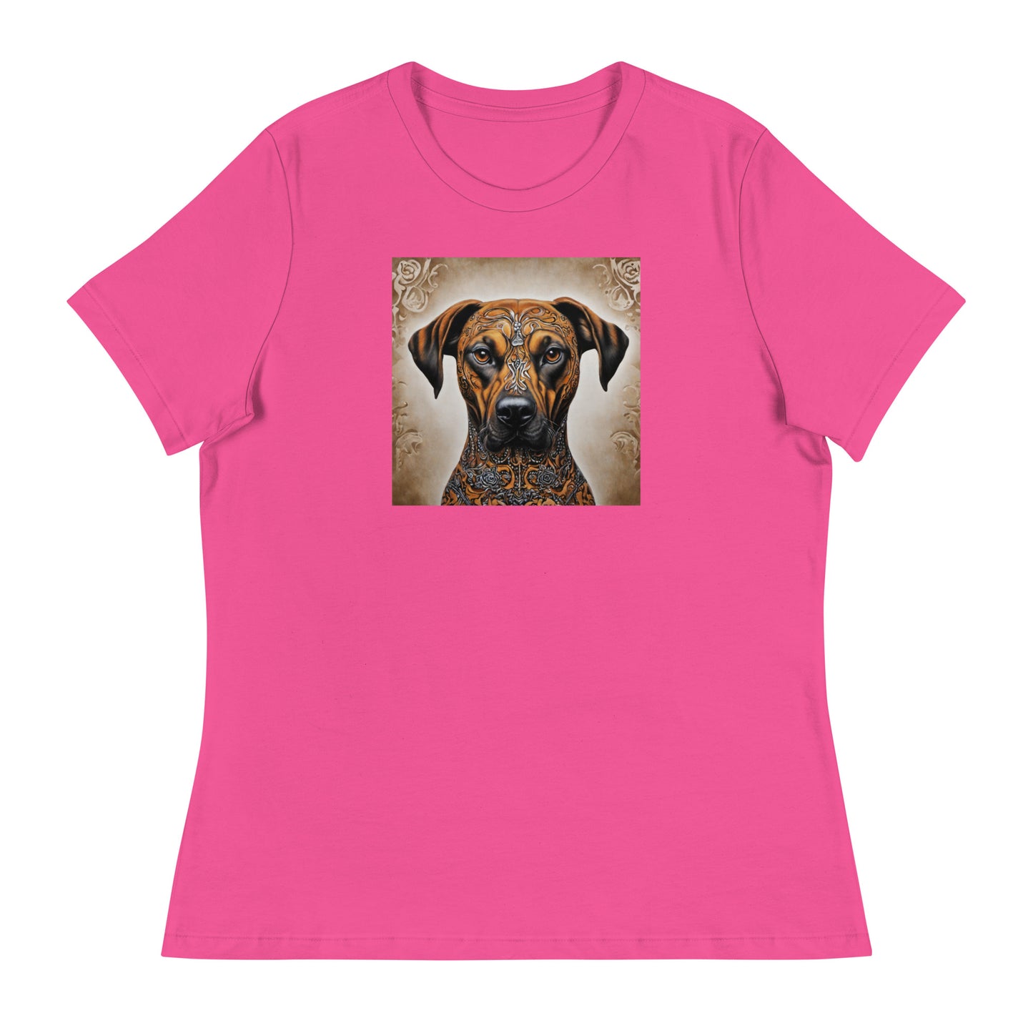 Decorative Dog Women's Animal T-Shirt Berry