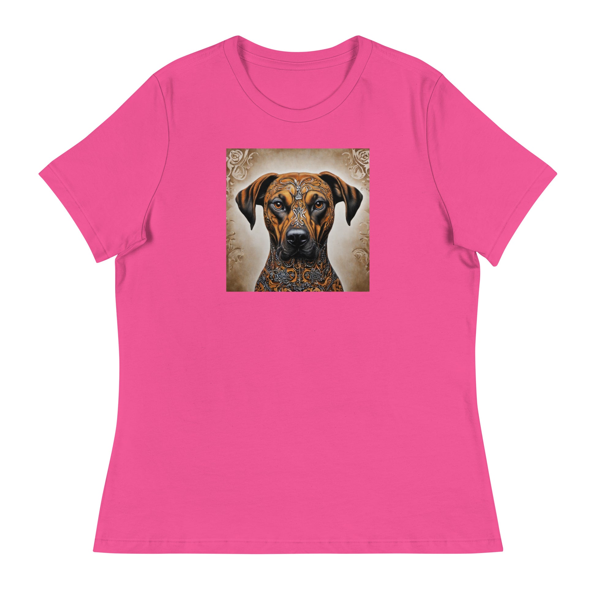 Decorative Dog Women's Animal T-Shirt Berry