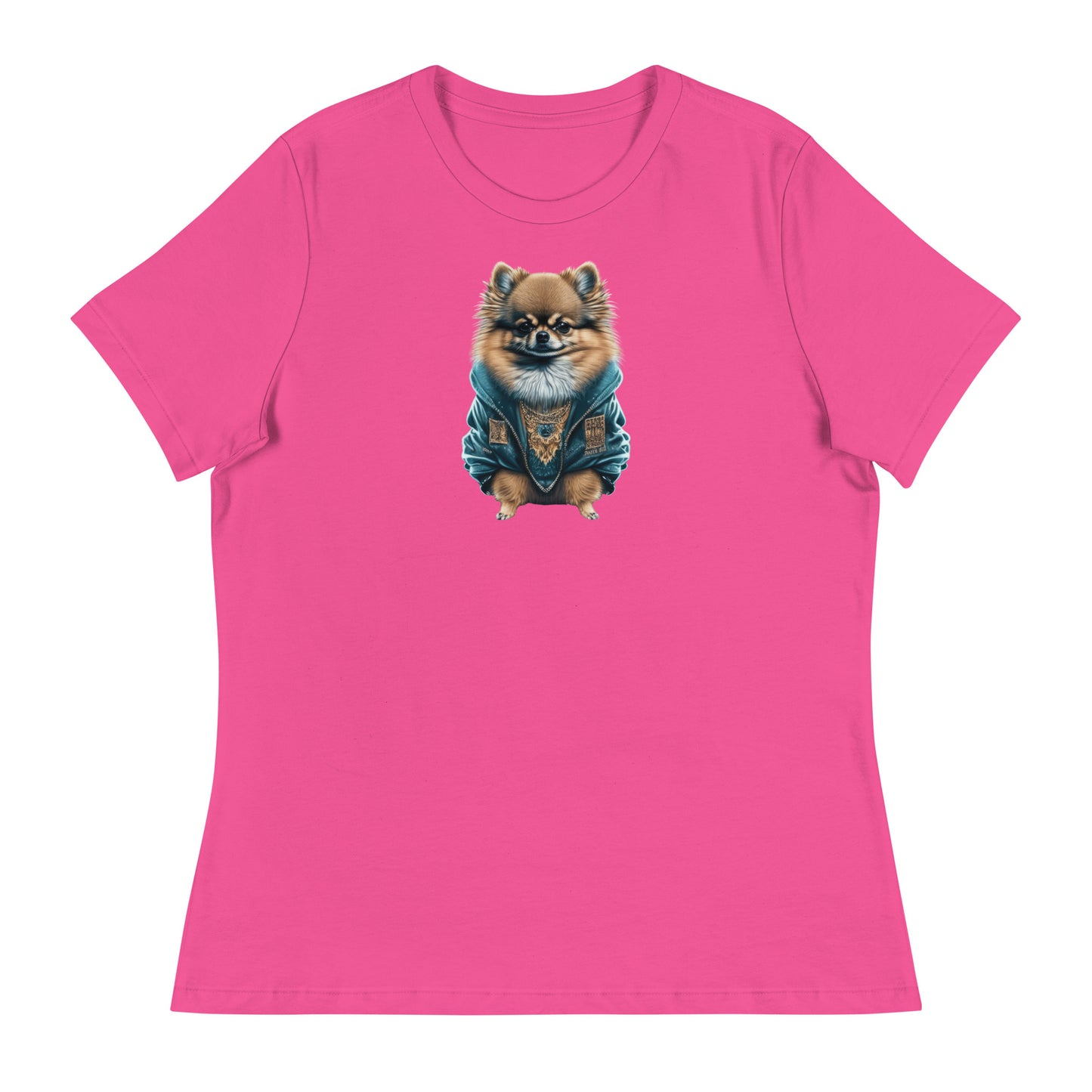 Fancy Pomeranian Women's Dog Lover T-Shirt Berry