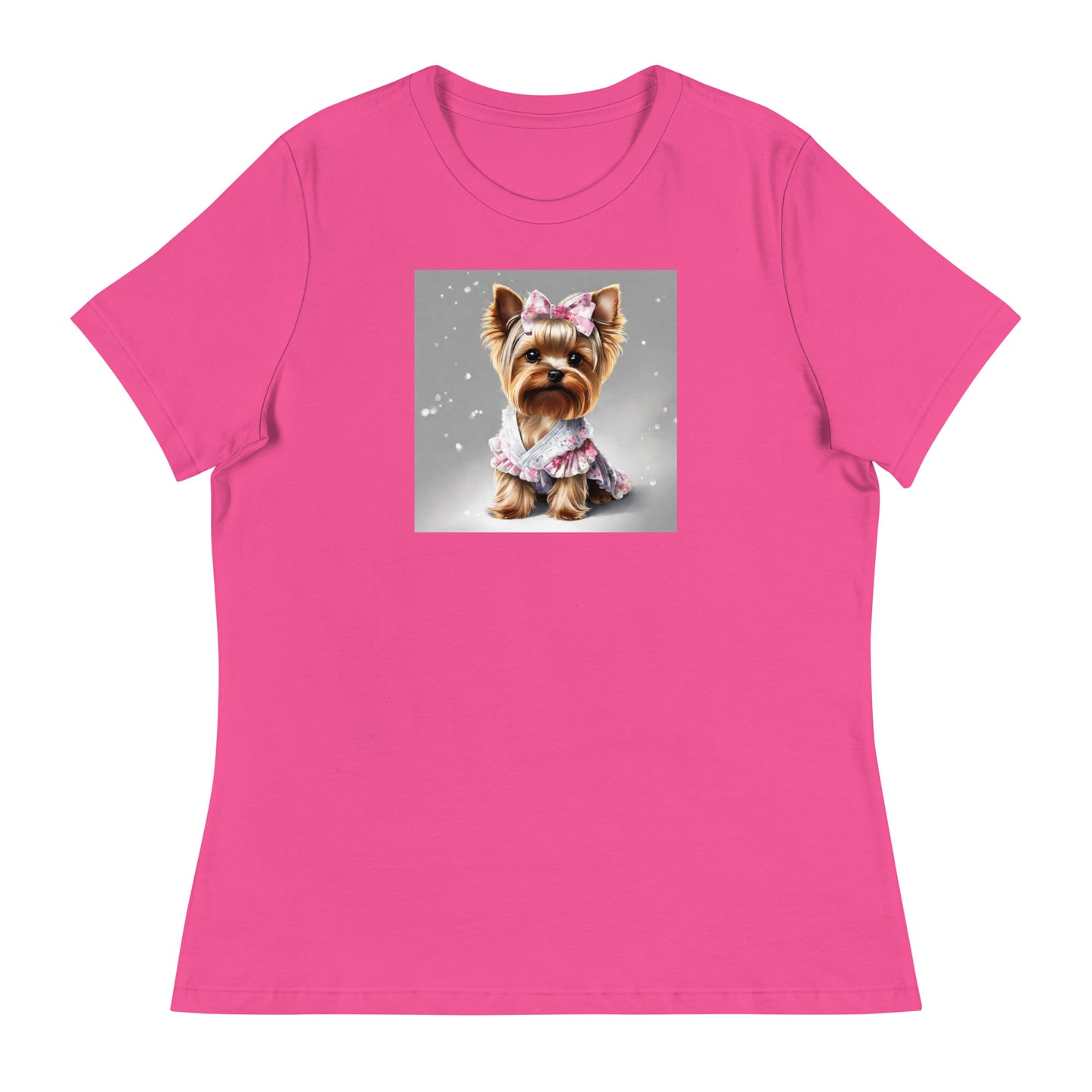 Yorkie Princess Women's Dog Lover T-Shirt Berry