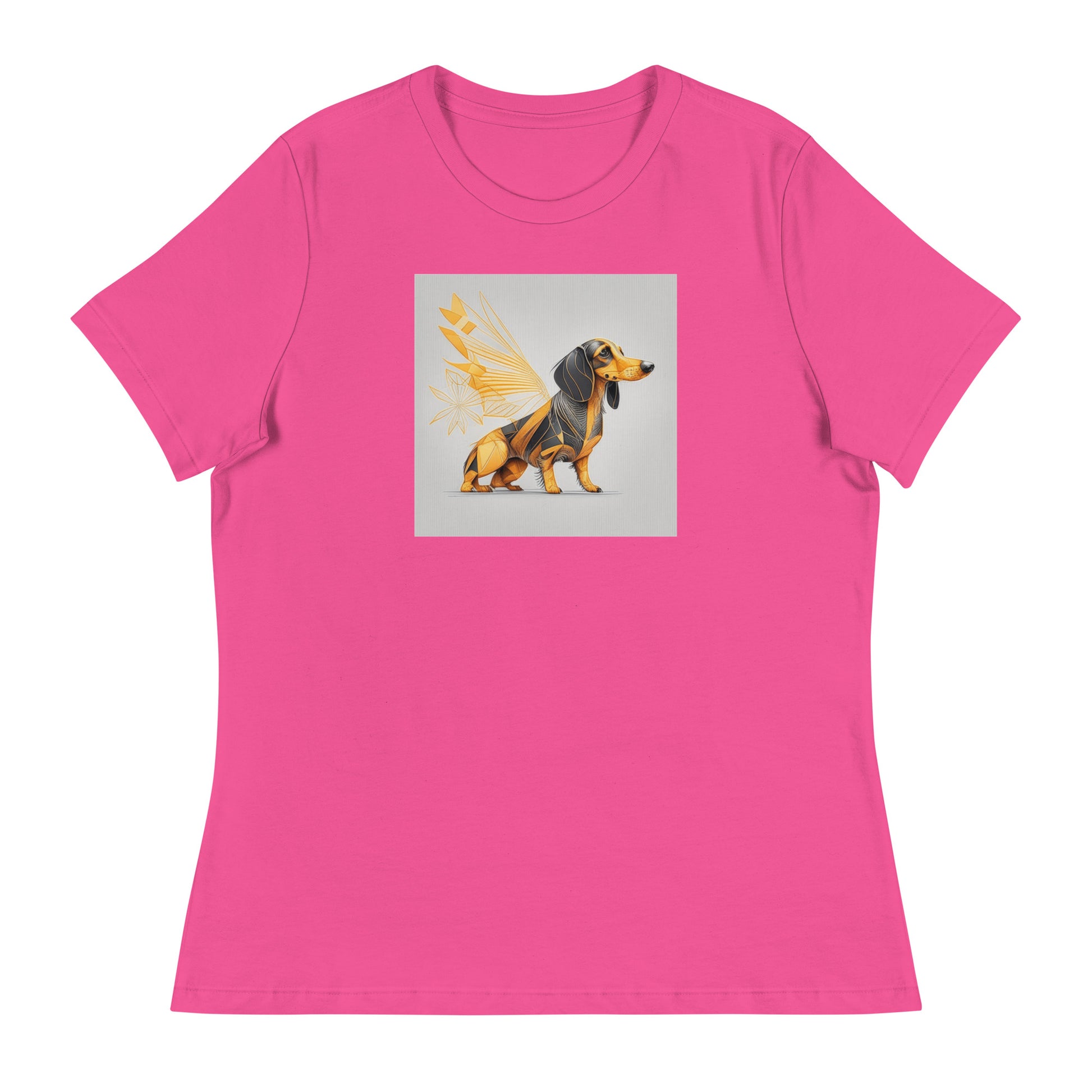 Dachshund with Wings Women's Dog Lover T-Shirt Berry