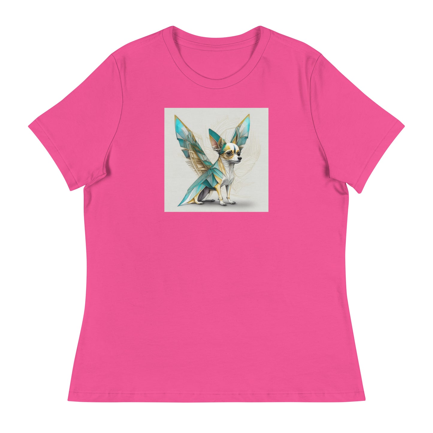 Chihuahua with Wings Women's Dog Lover T-Shirt Berry