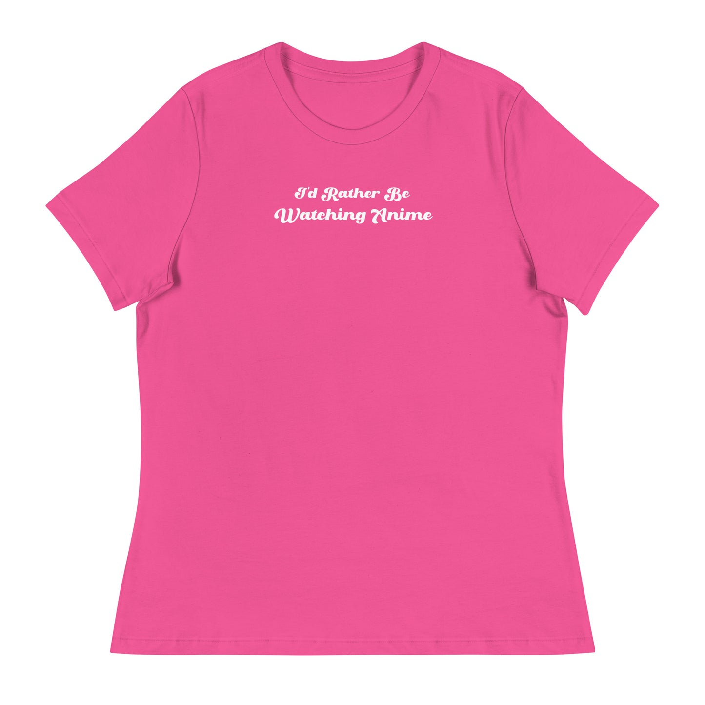 I'd Rather Be Watching Anime Women's T-Shirt Berry