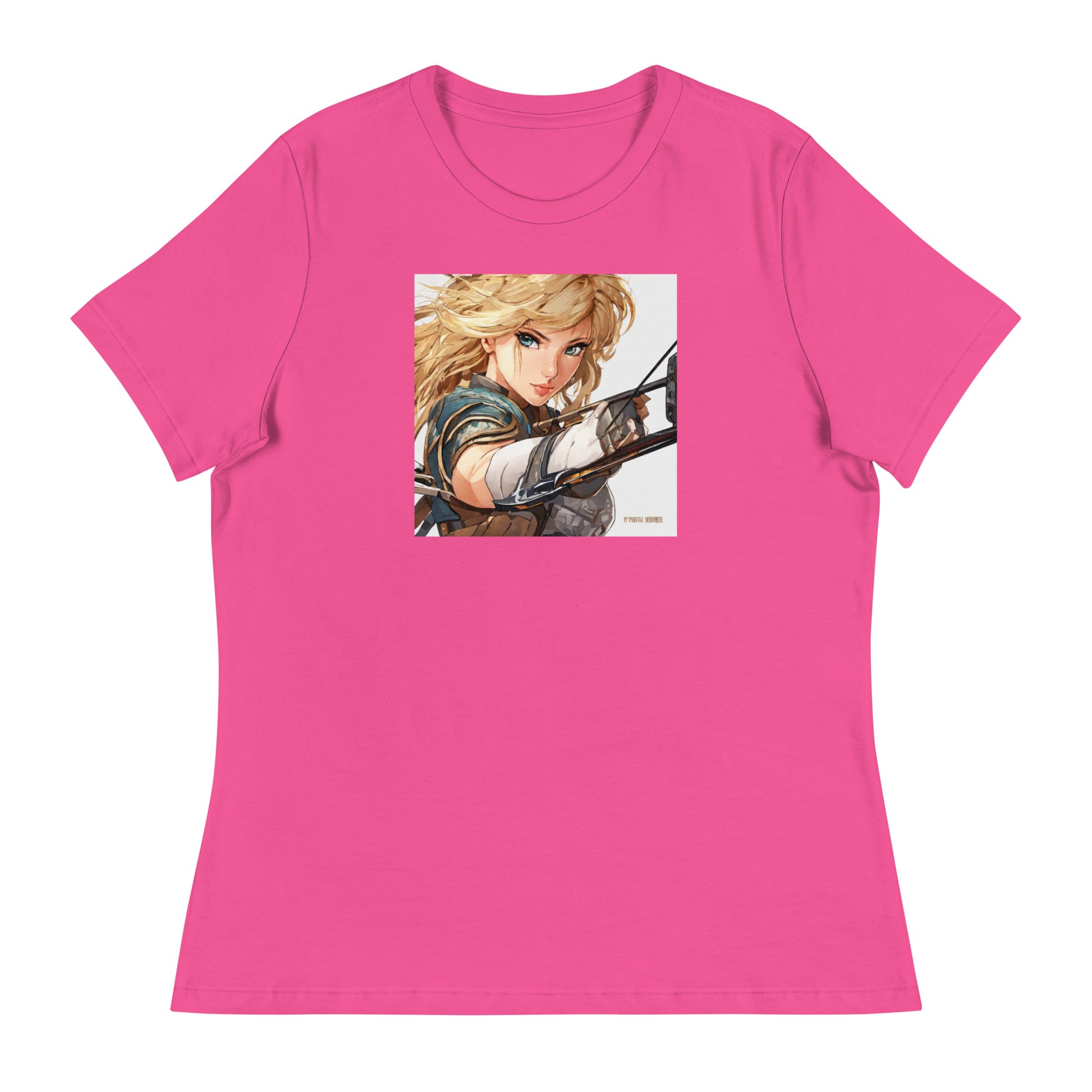 Fierce Shieldmaiden Women's Anime T-Shirt Berry