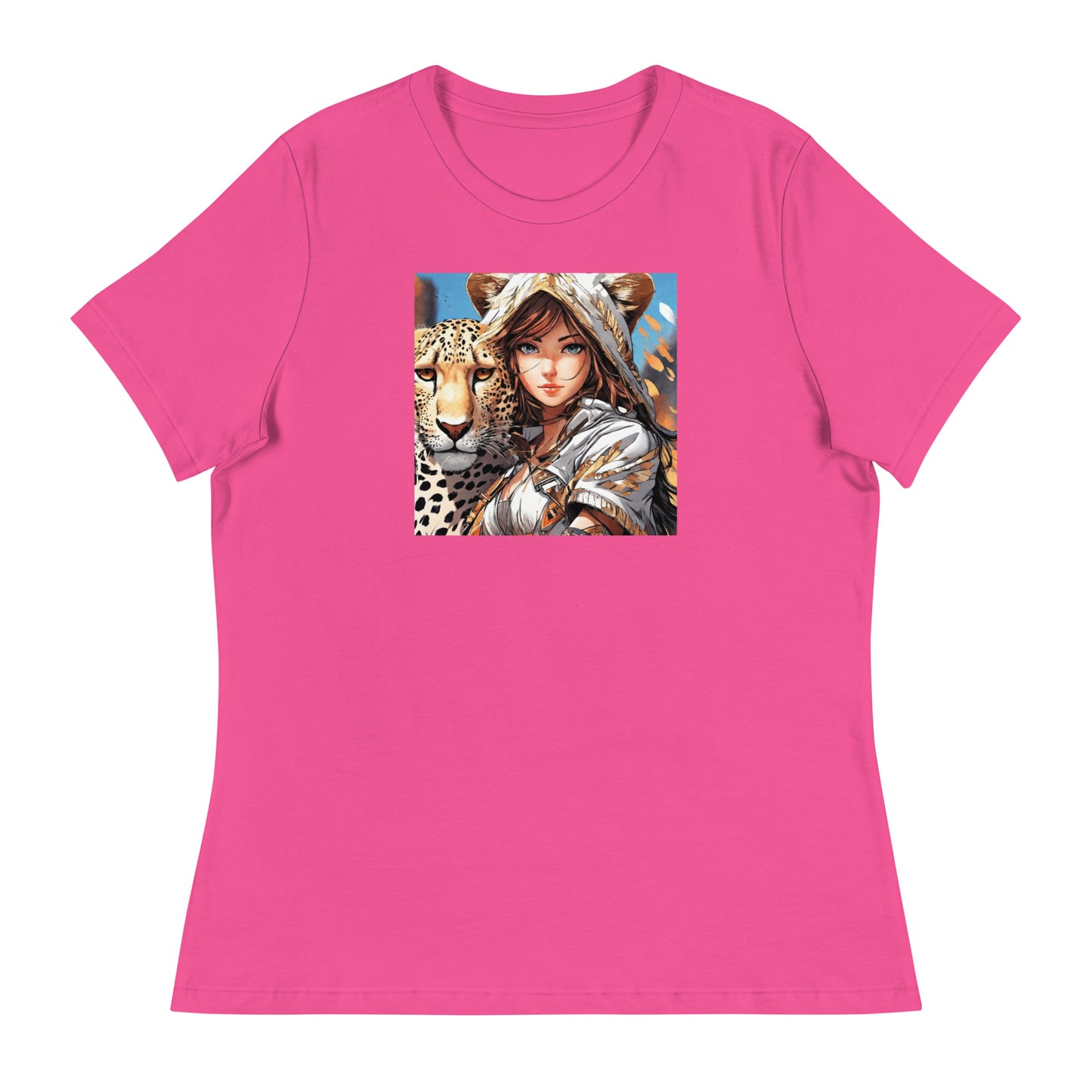 Leopard Queen Women's Anime T-Shirt Berry