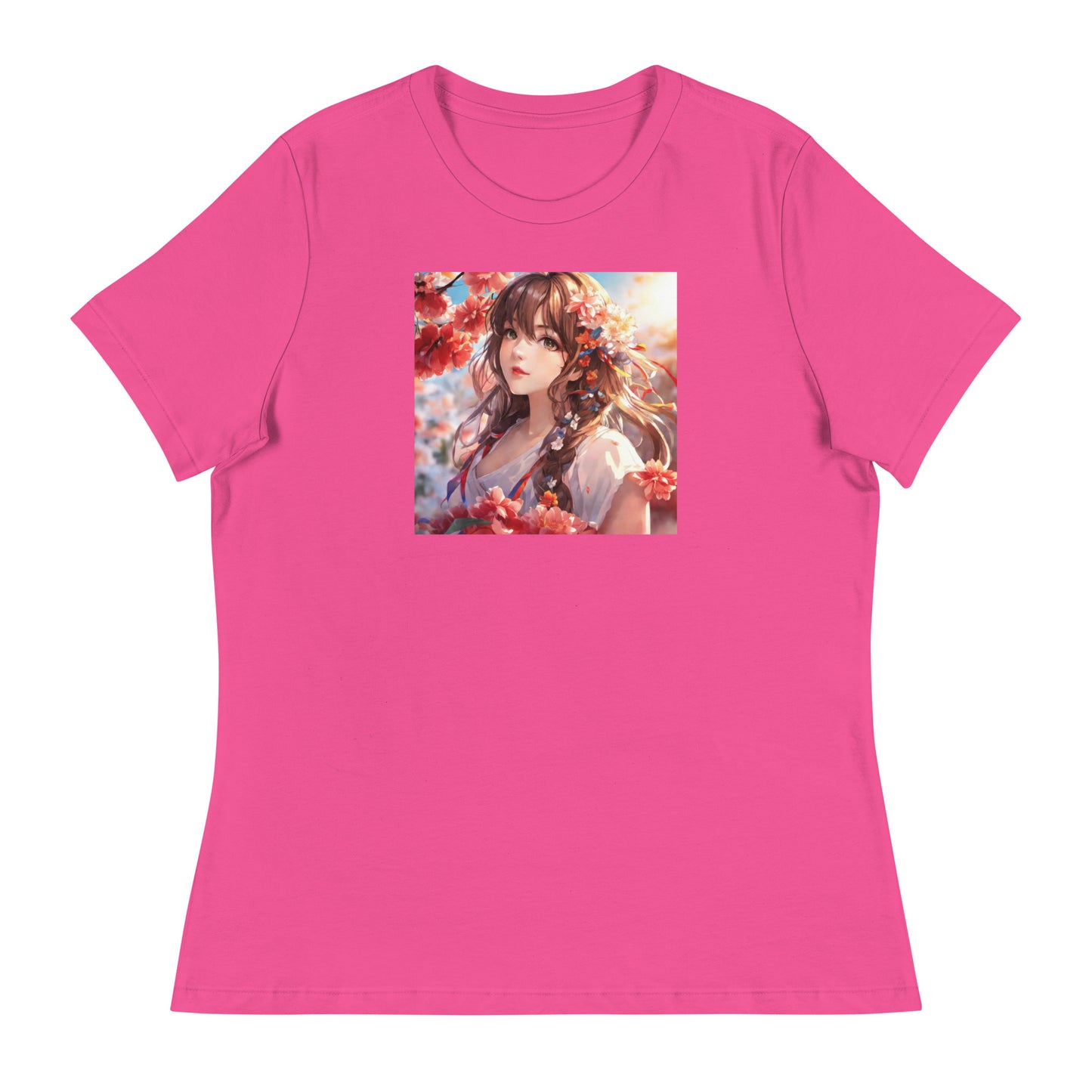 Graceful & Lovely Women's Anime T-Shirt Berry