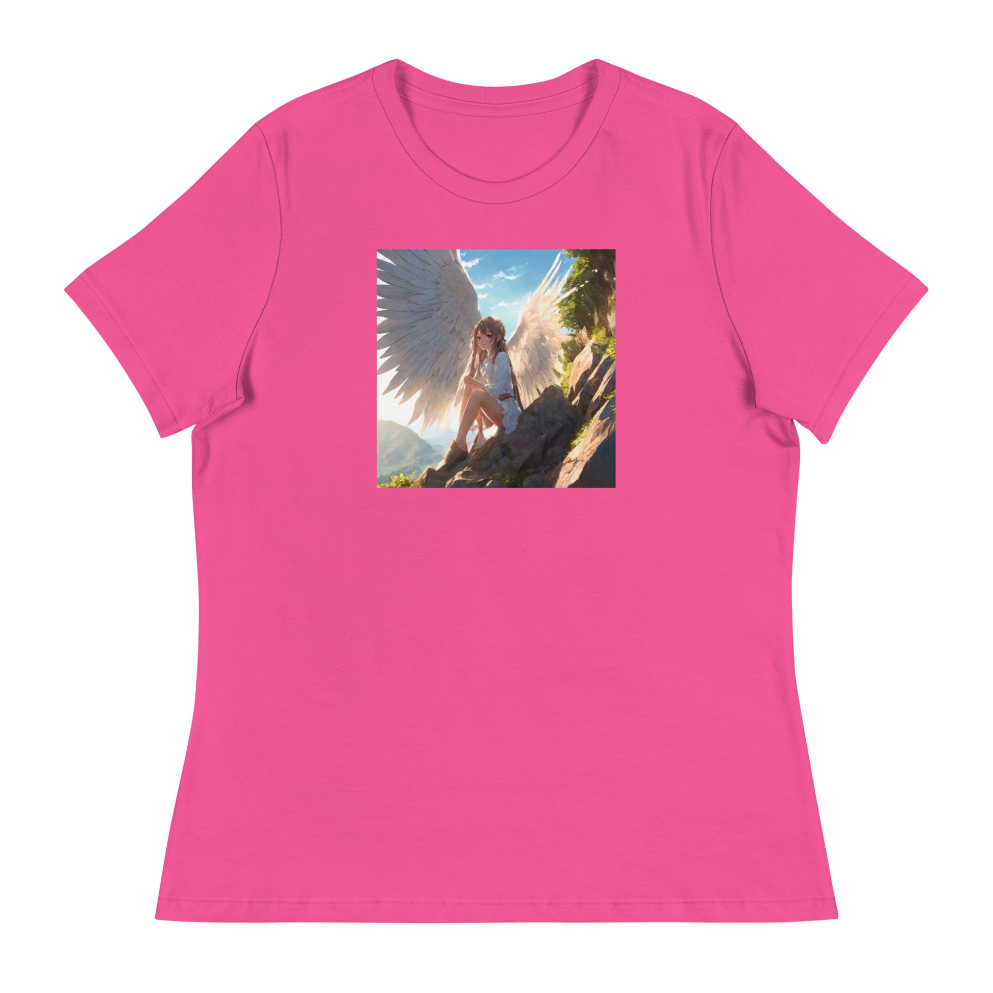 Beautiful Angel Women's Anime T-Shirt Berry