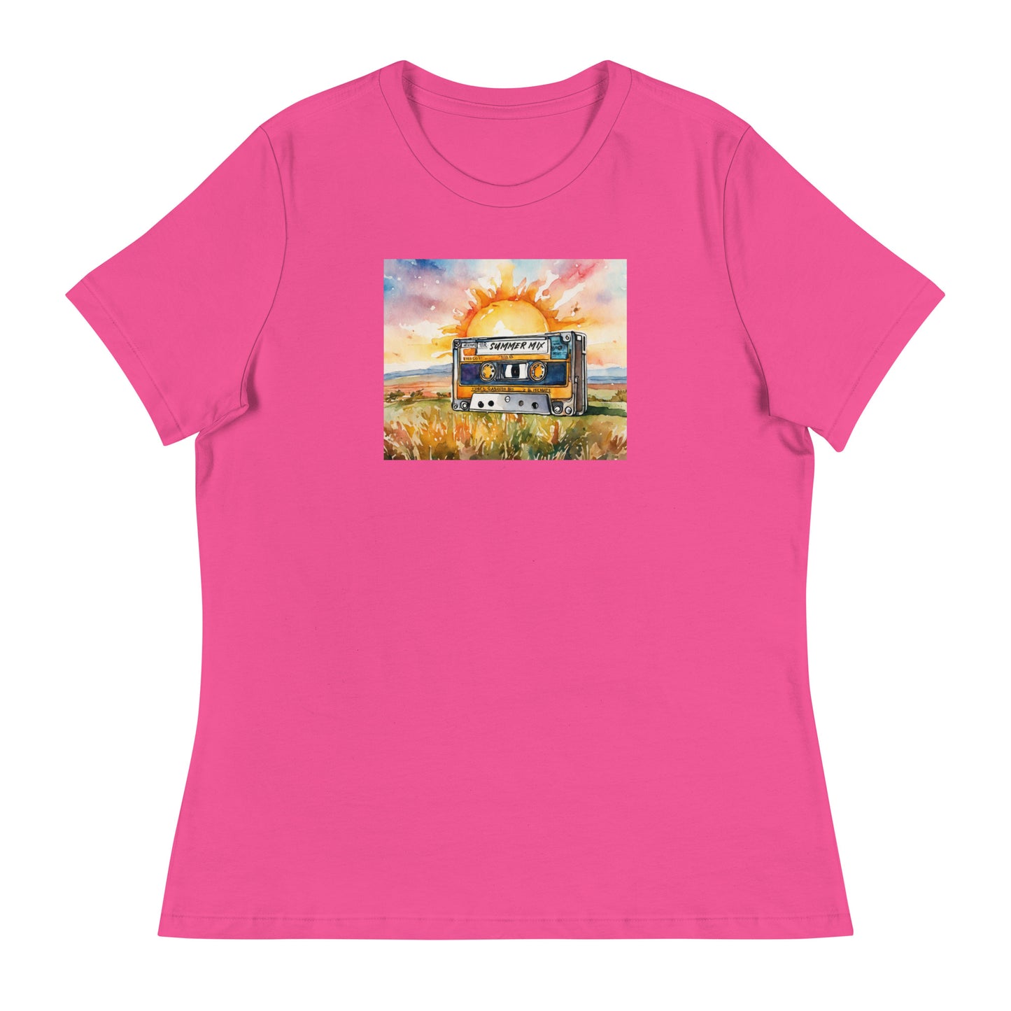 1980s Mix Tape Women's Nostalgic T-Shirt Berry