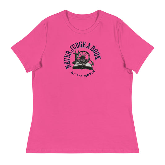 Never Judge a Book by its Movie Women's T-Shirt Berry