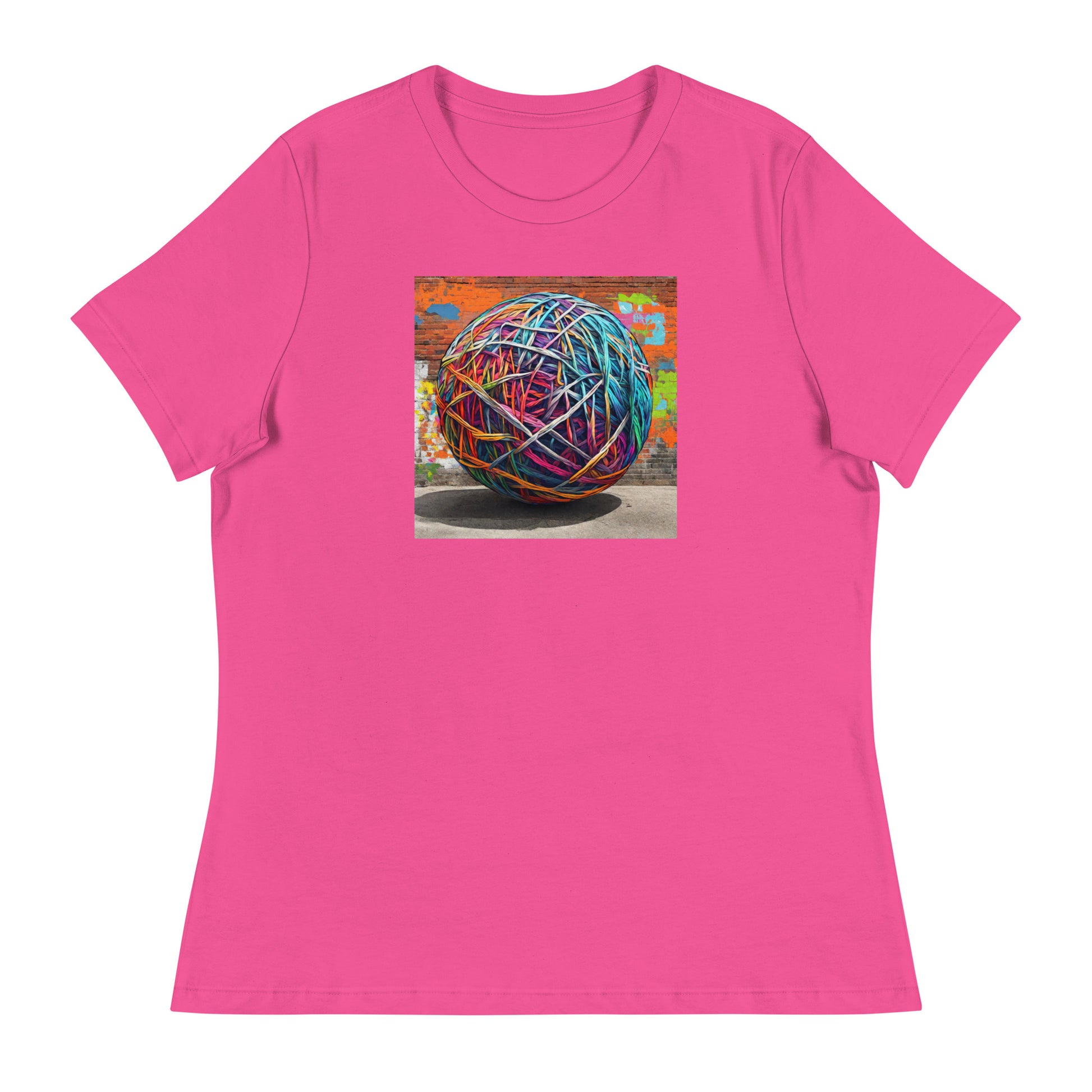 Ball of Yarn Women's Crochet and Knitting Lover T-Shirt Berry