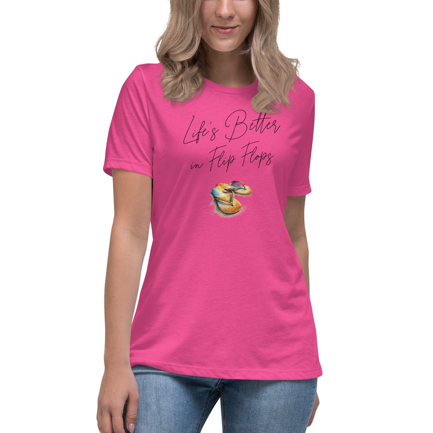 Life's Better in Flip Flops Women's Beach T-Shirt