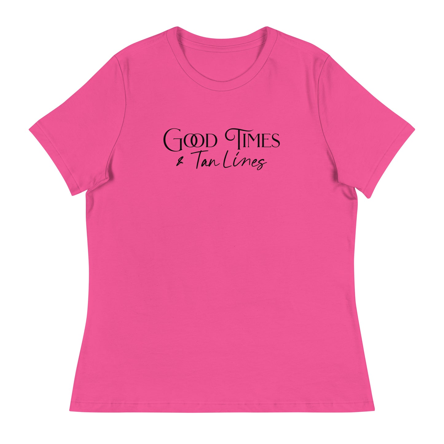 Good Times & Tan Lines Women's Summer T-Shirt Berry