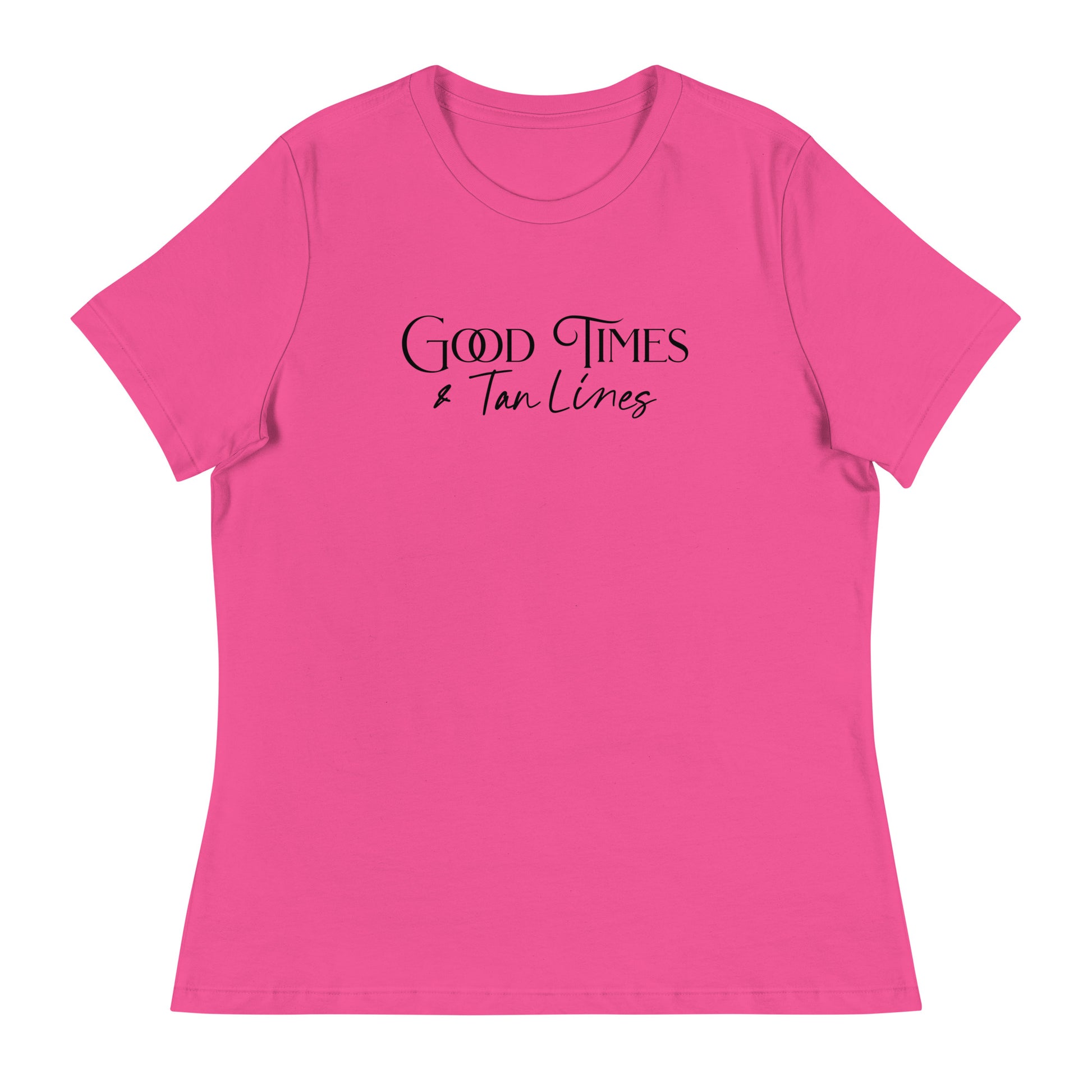 Good Times & Tan Lines Women's Summer T-Shirt Berry