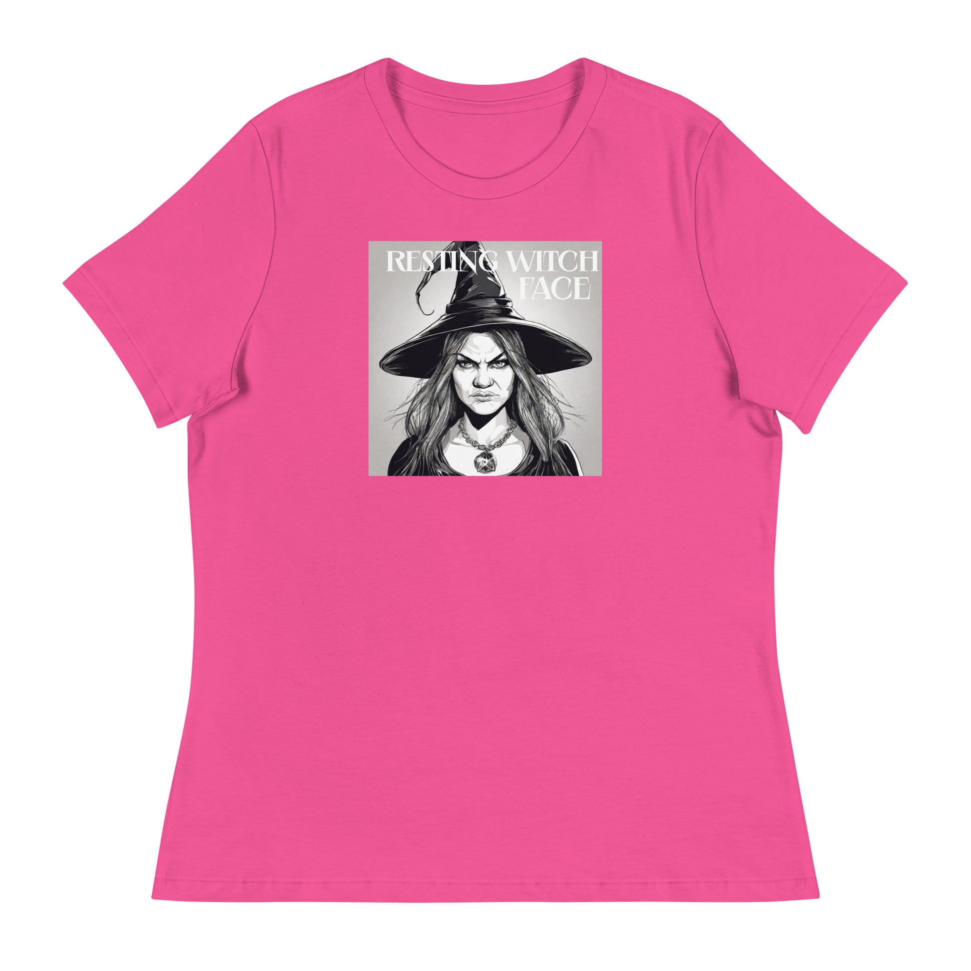 Resting Witch Face Women's Halloween T-Shirt Berry