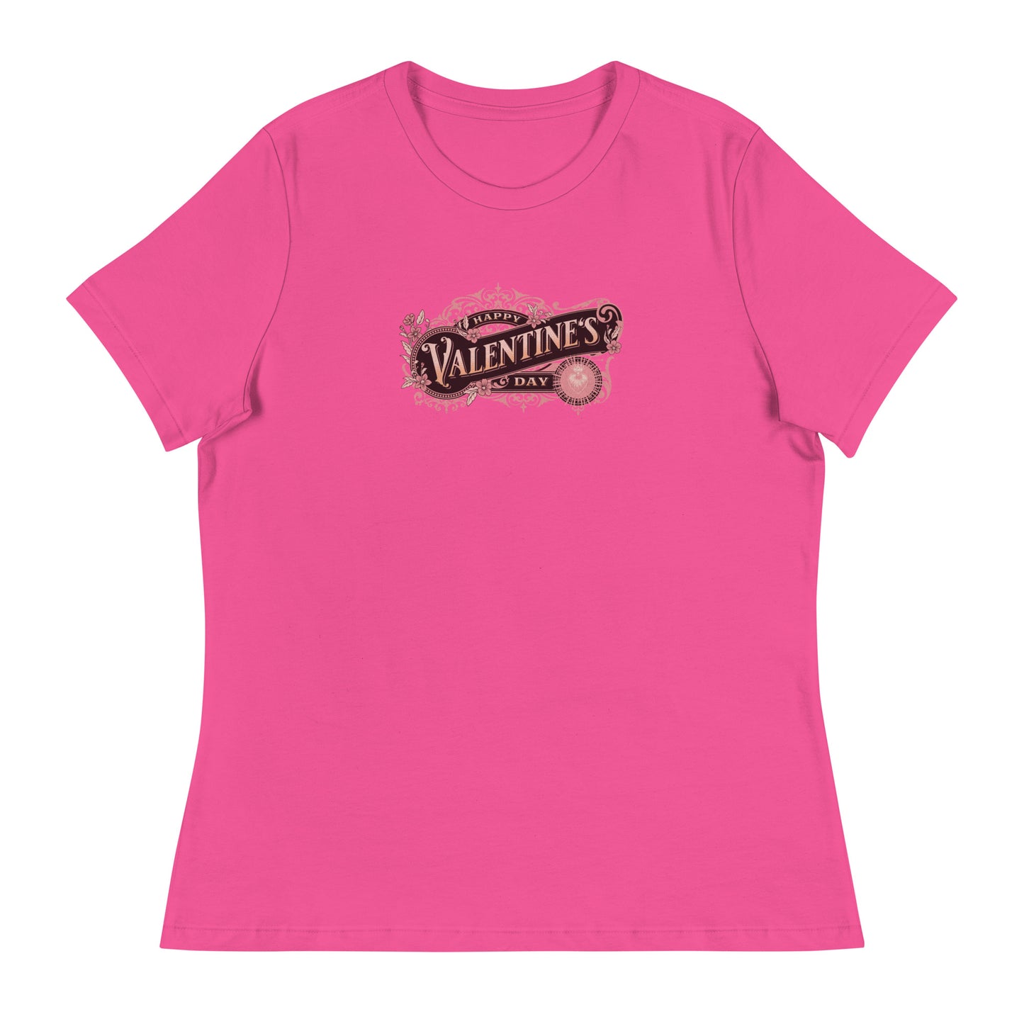 Women's Happy Valentine's Day T-Shirt Berry