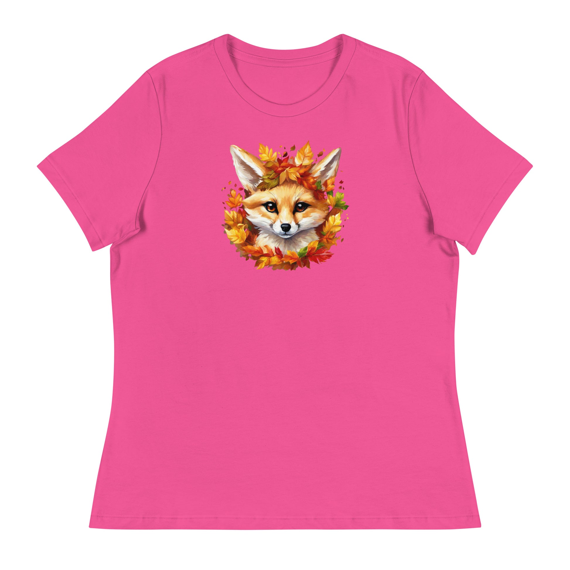 Autumn Fennec Fox Women's Fall T-Shirt Berry