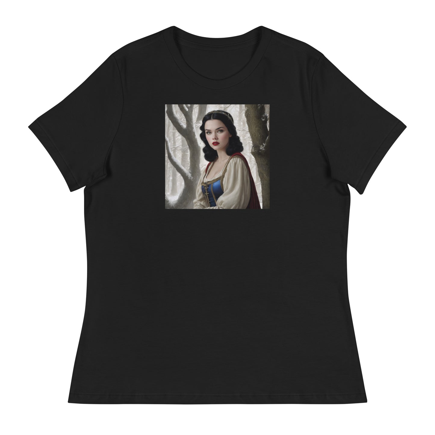 Snow White in Forest T-Shirt Black