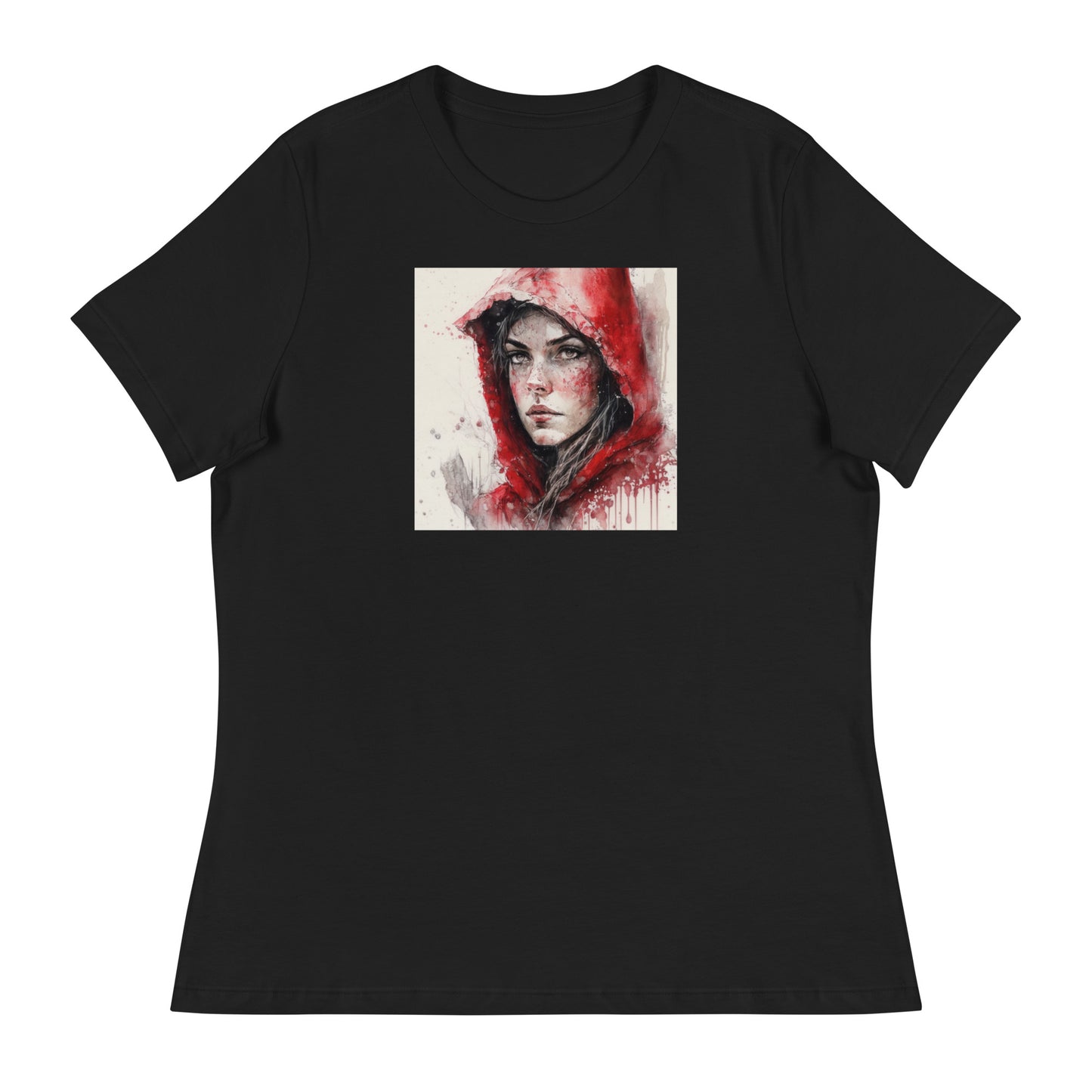 Little Red Riding Hood Portrait Women's T-Shirt Black