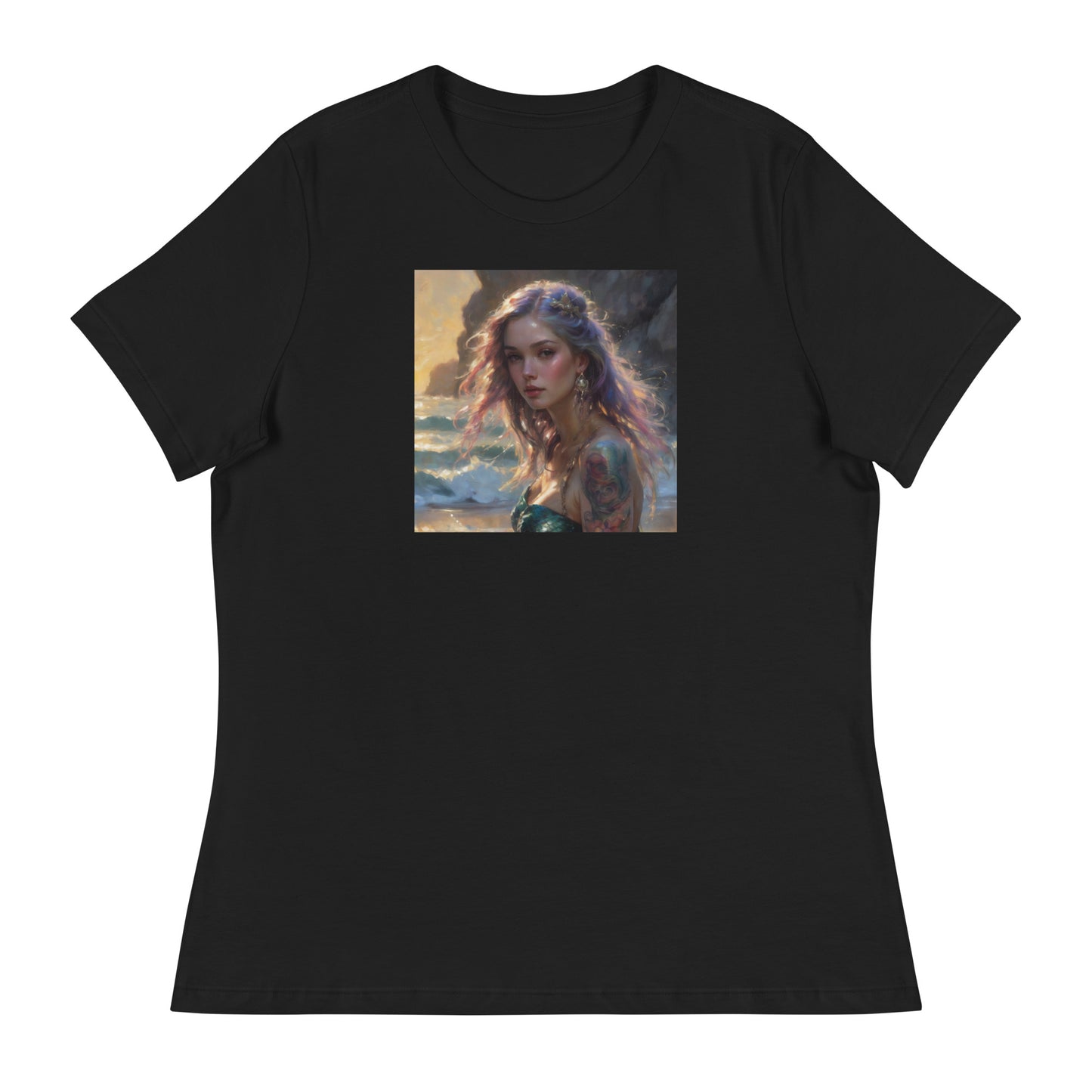 Mermaid's Gaze Women's T-Shirt Black