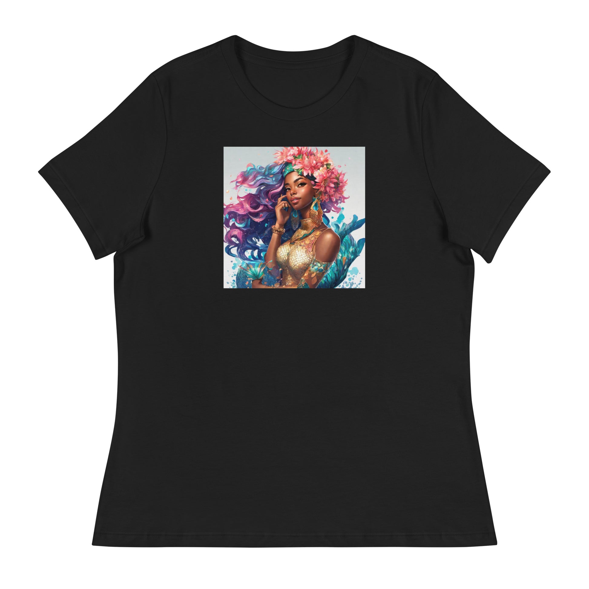 Mermaid Princess Women's T-Shirt Black