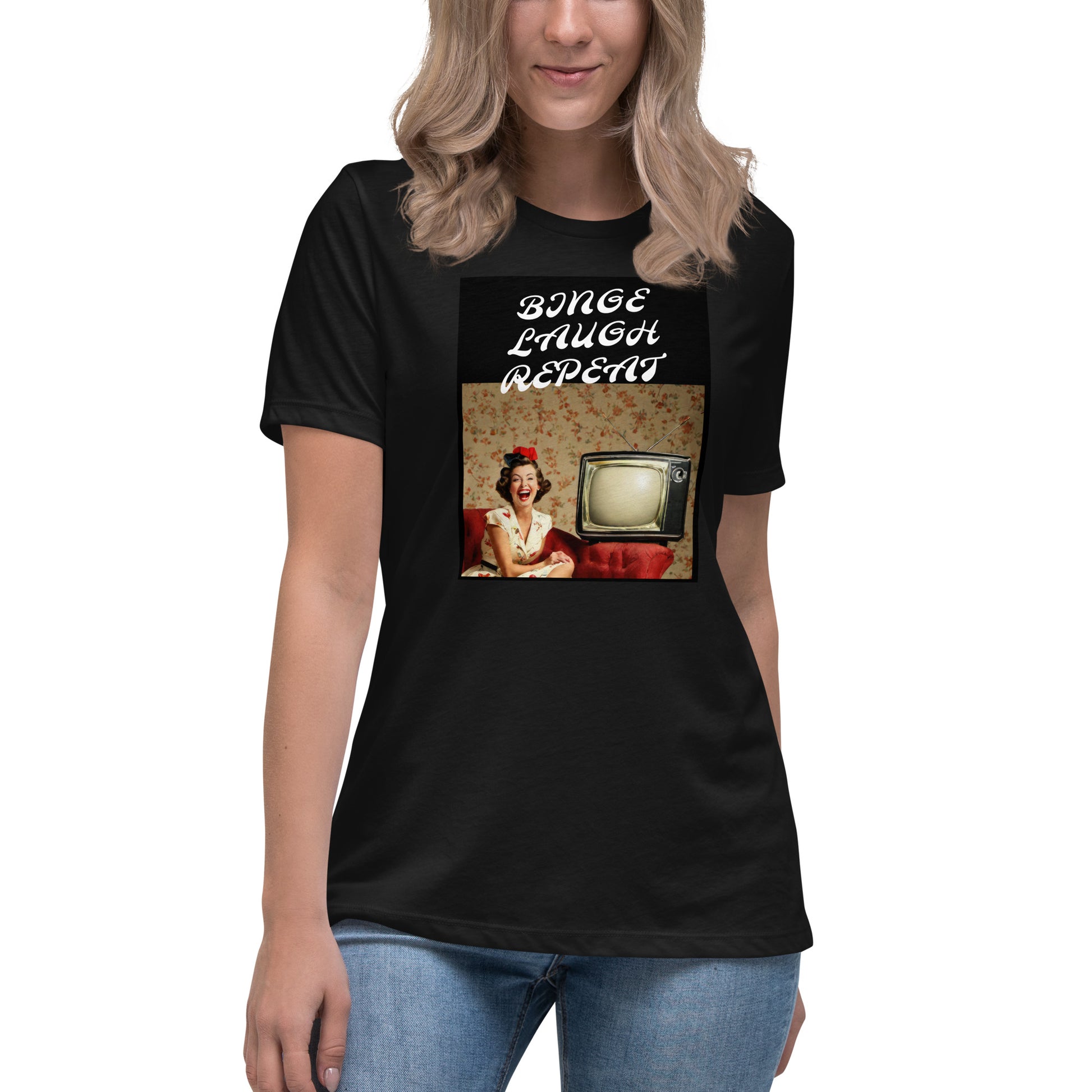 Binge Laugh Repeat Women's Funny T-Shirt